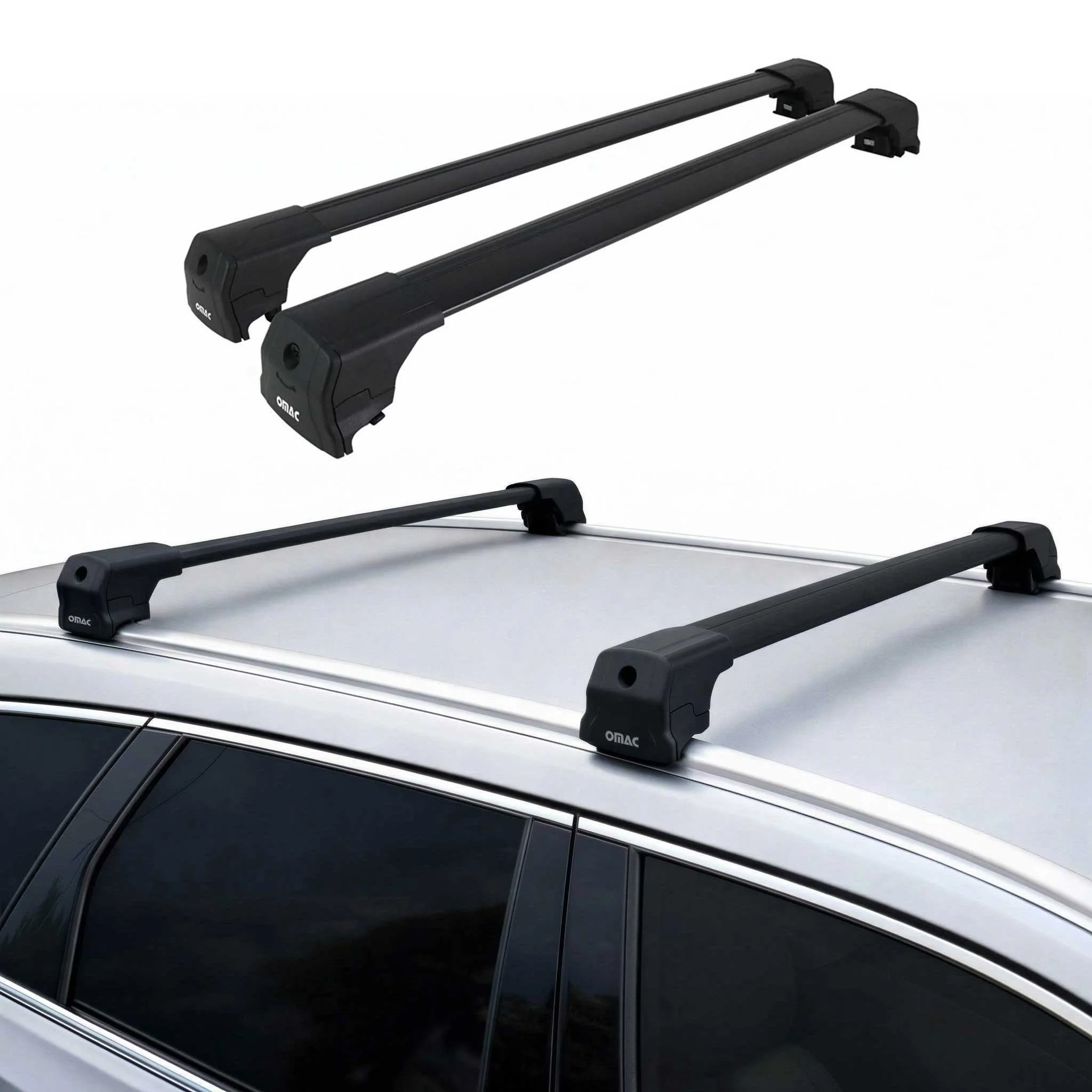 2020-2022 Kia Soul X-Line Roof Rack Cross Bars Black - Image 2