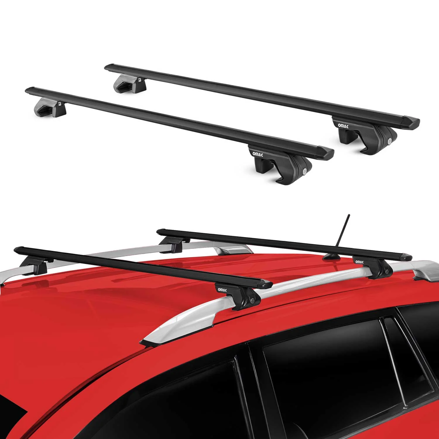 Roof Rack Luggage Carrier for Mercedes E Class S210 Wagon 1996-2002 Alu Black 2x - Image 2