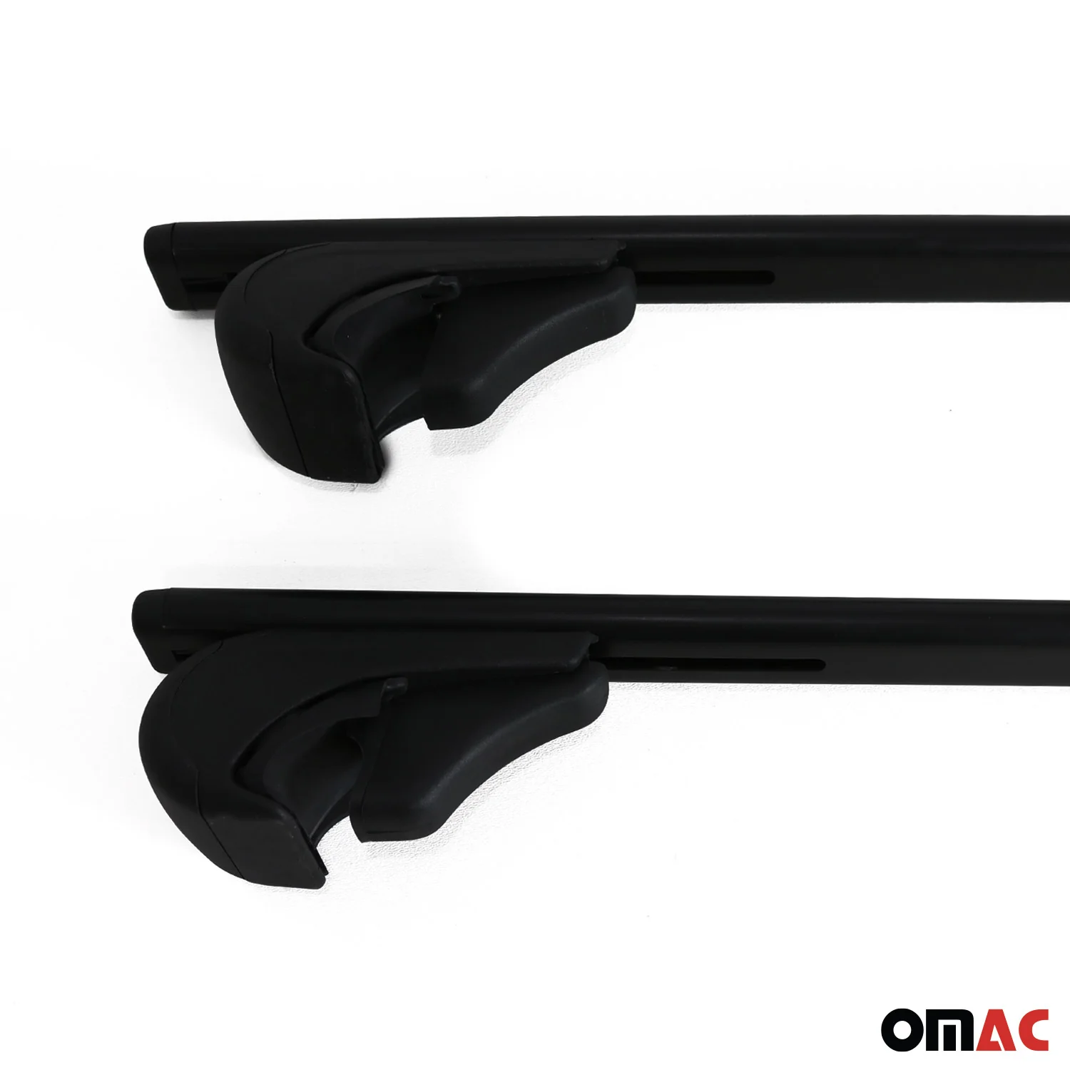 Roof Rack Raised Rail Cross Bars Carrier Lockable 50" 2 Pcs Metal Black - Image 5