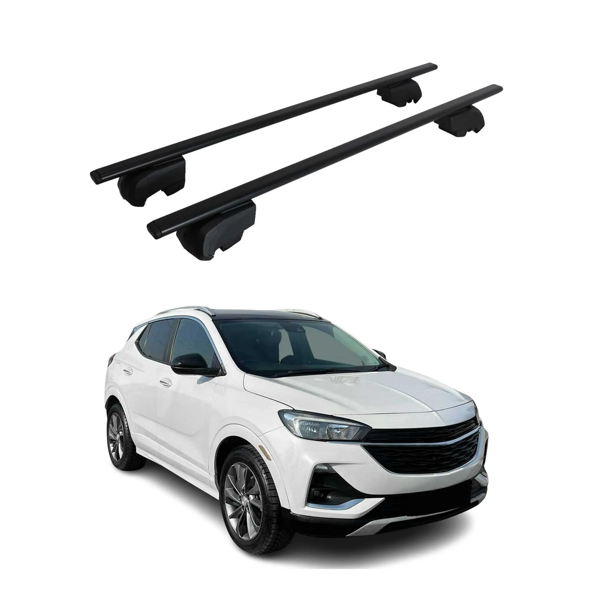 Roof Racks Carrier Cross Bars Iron for Buick Encore GX 2020-2026 Black 2x