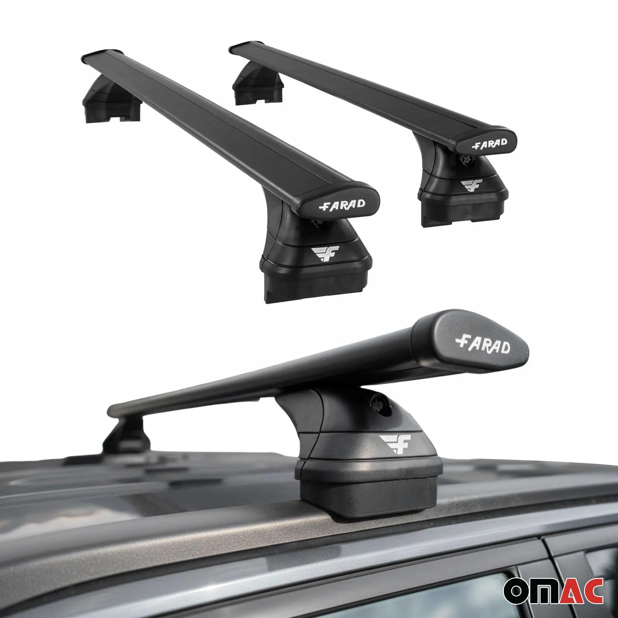 Roof Racks Cross Bars for Audi Q7 2017-2026 Aluminium 220lb Black 2 Pcs - Image 2