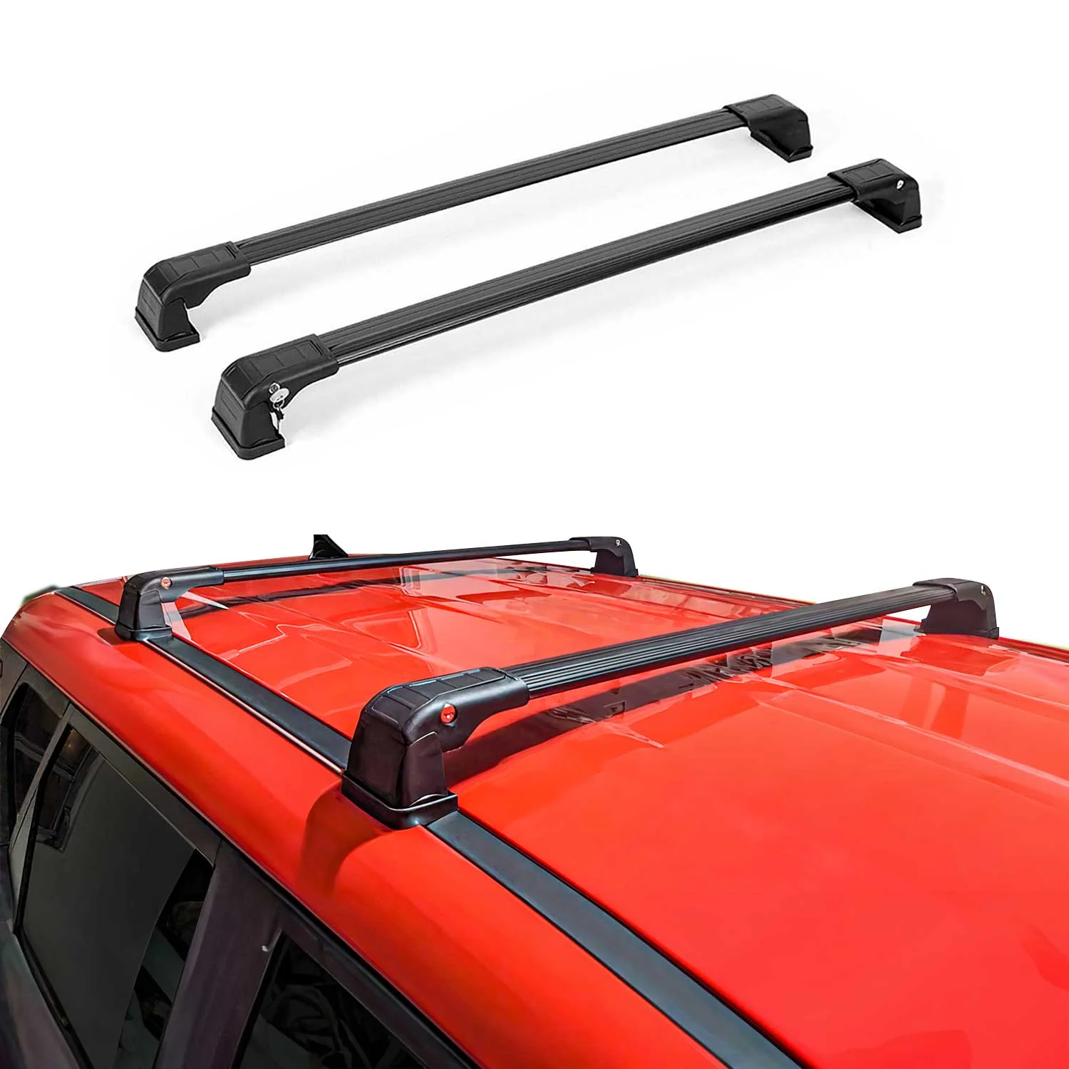 2017-2026 Audi Q7 Roof Rack Cross Bars Black - Image 2