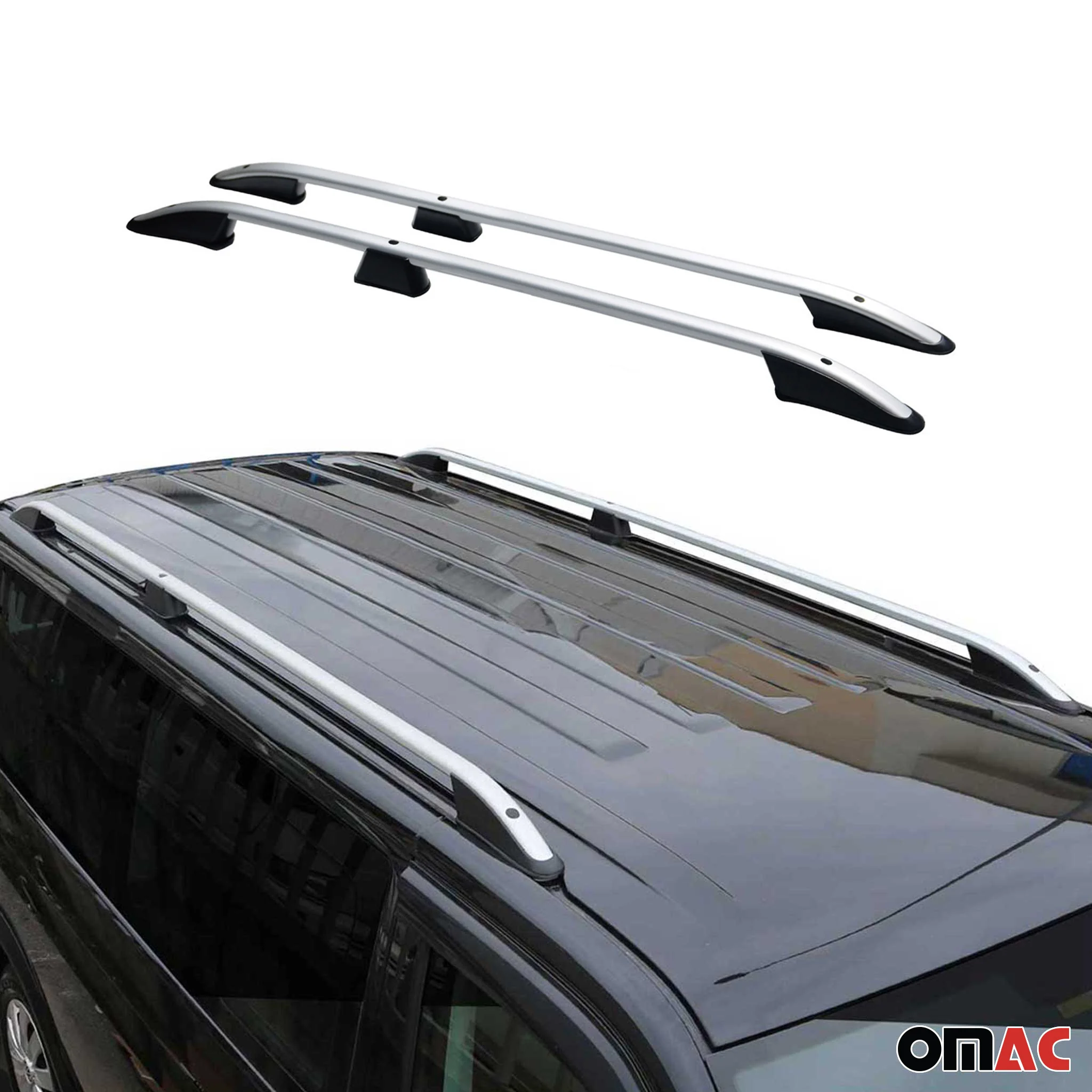 2010-2013 Ford Transit Connect L1 Short Roof Rack Rails Side Rails Silver - Image 5