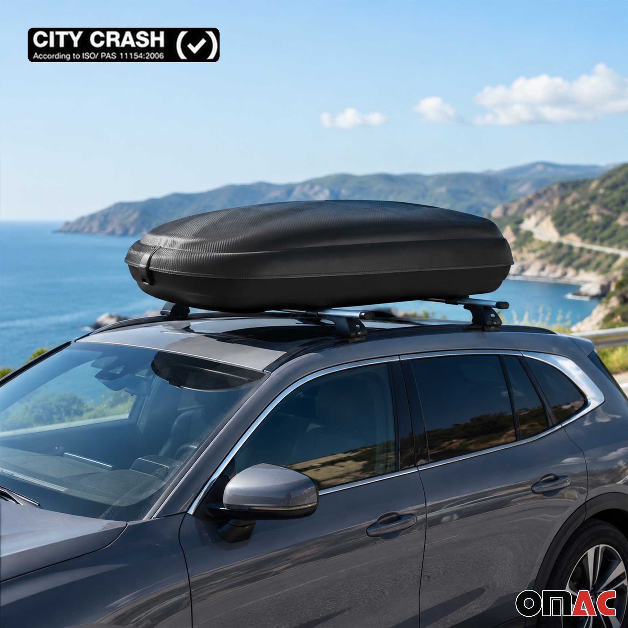 Roof Cargo Box 11.3 Cubic Feet Carbon Fiber Textured - Image 6