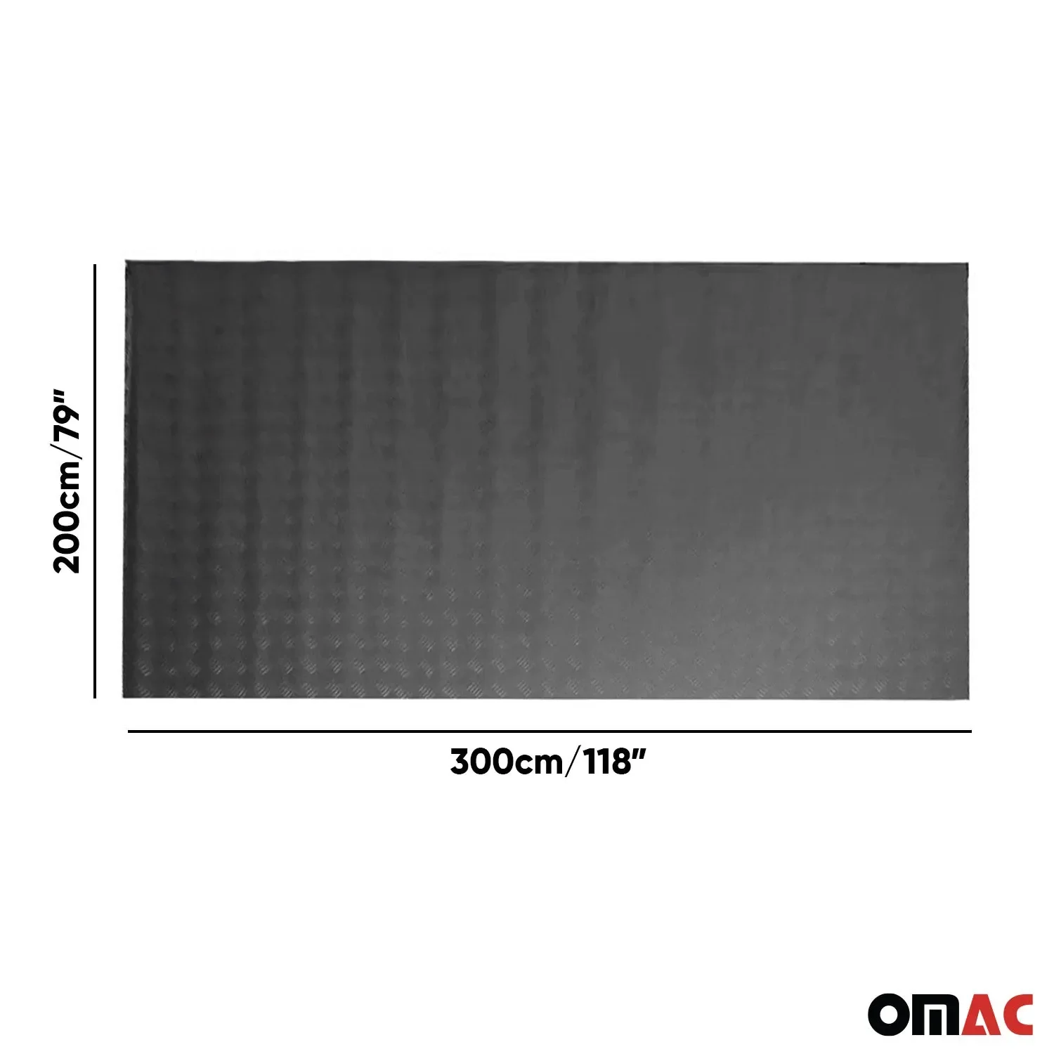 Rubber Truck Pickup Bed Liner Trunk Mat Trimmable Flooring Mat Black & Grey - Image 3