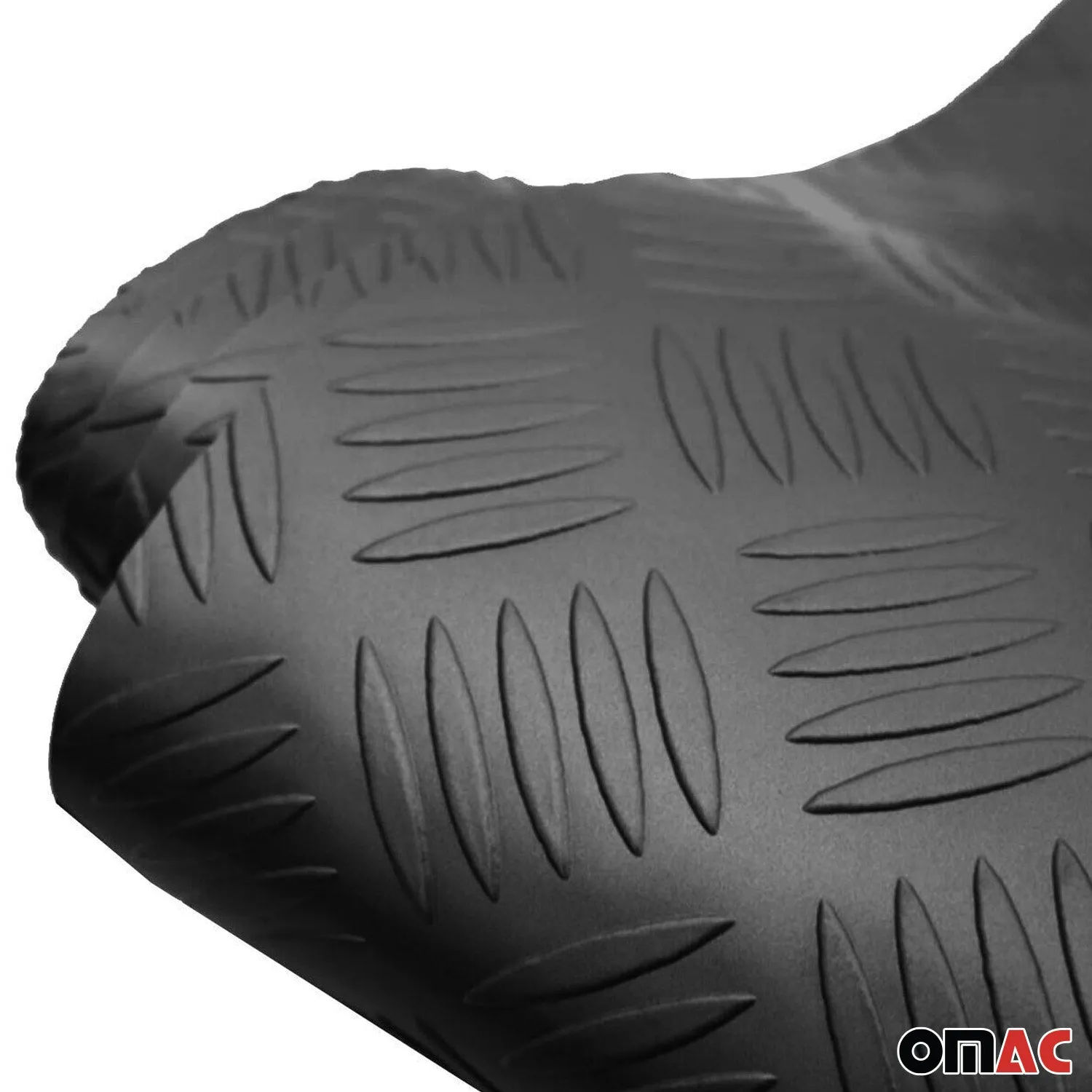 Rubber Truck Pickup Bed Liner Trunk Mat Trimmable Flooring Mat Black & Grey - Image 6