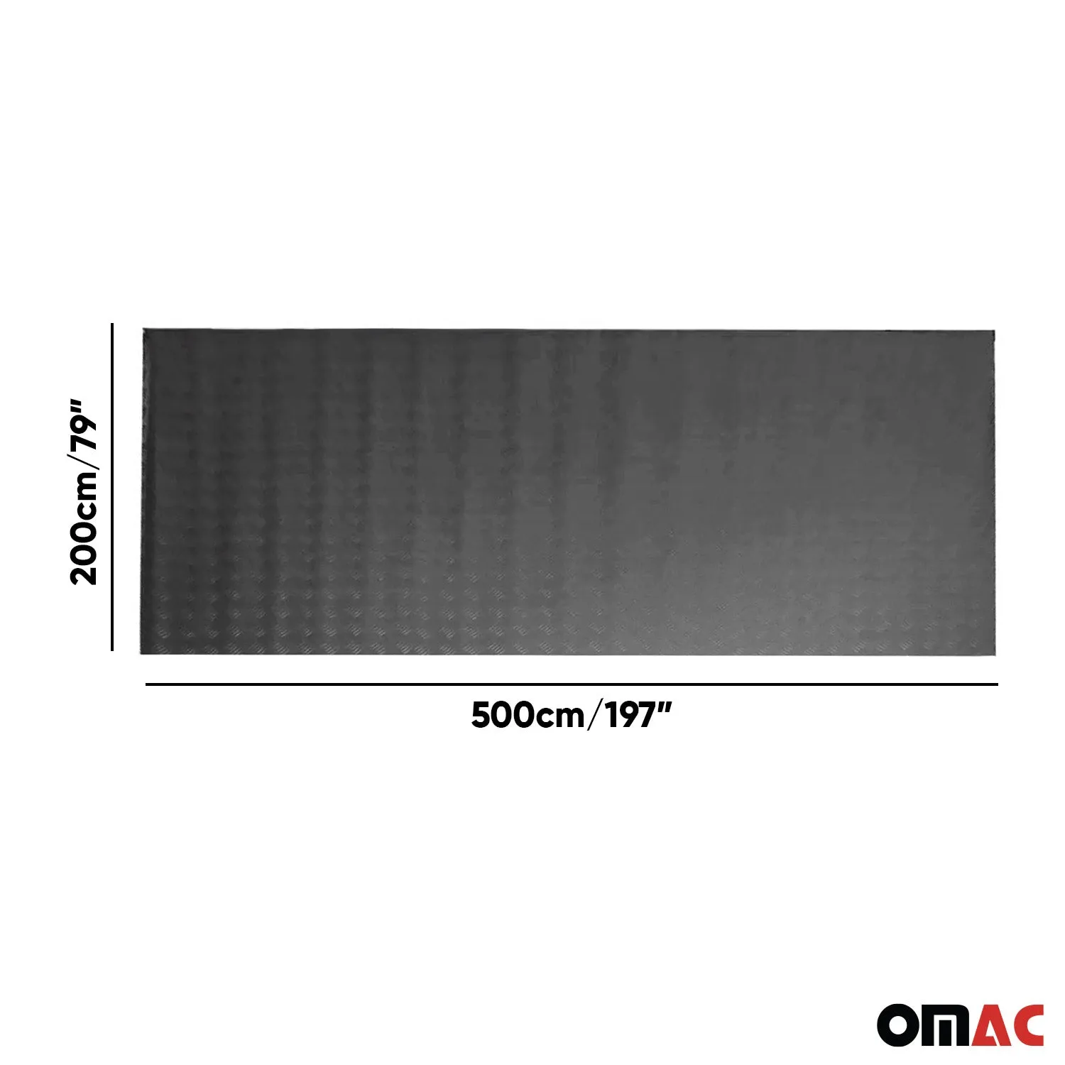 Truck Bed Liner Trunk Mat Trimmable Rubber Pickup Flooring Mat Black & Grey - Image 3