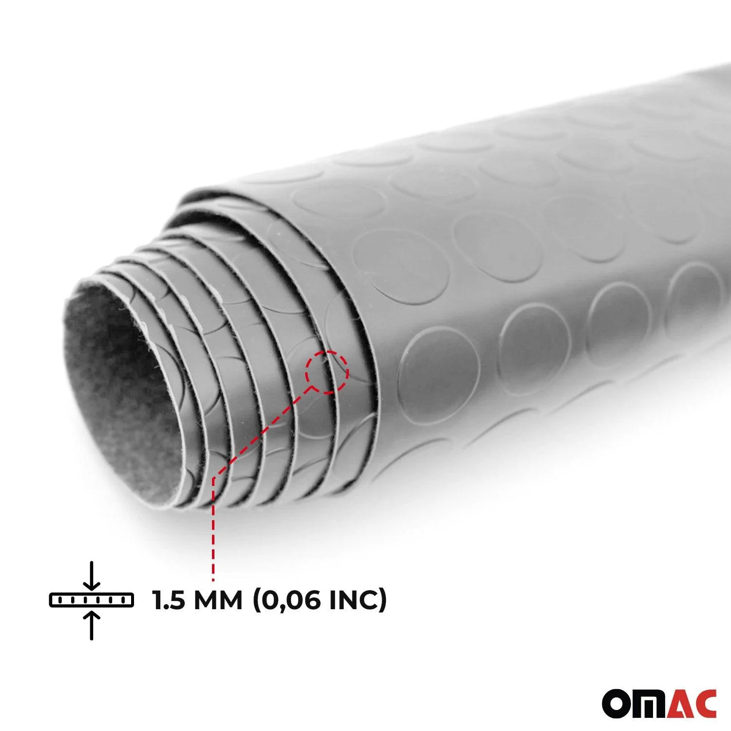 Rubber Truck Bed Liner Trunk Mat Floor Liner 118x79 inch Peny Style Grey - Image 4