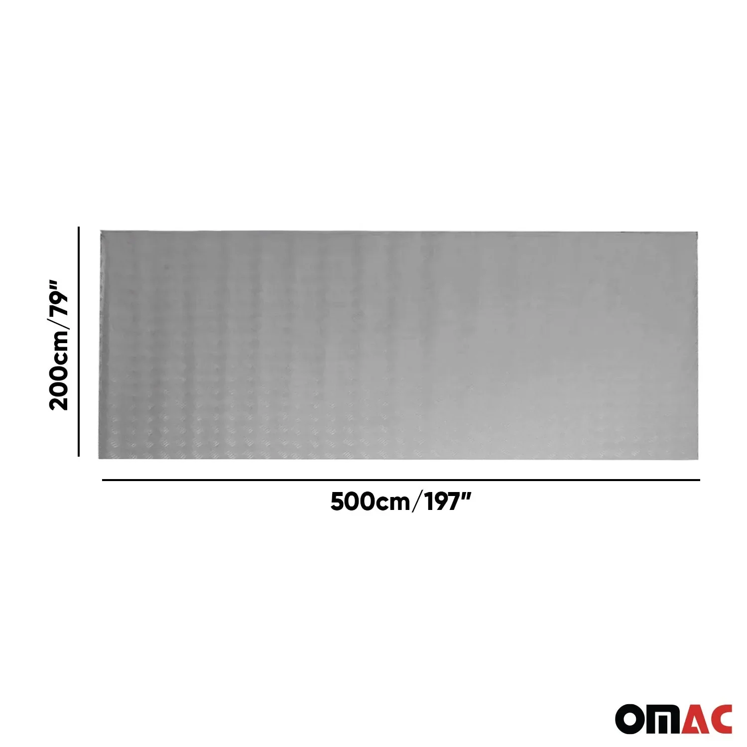 Rubber Truck Bed Liner Trunk Mat Floor Liner Alu. Look Chequered Gray 197"x79" - Image 3