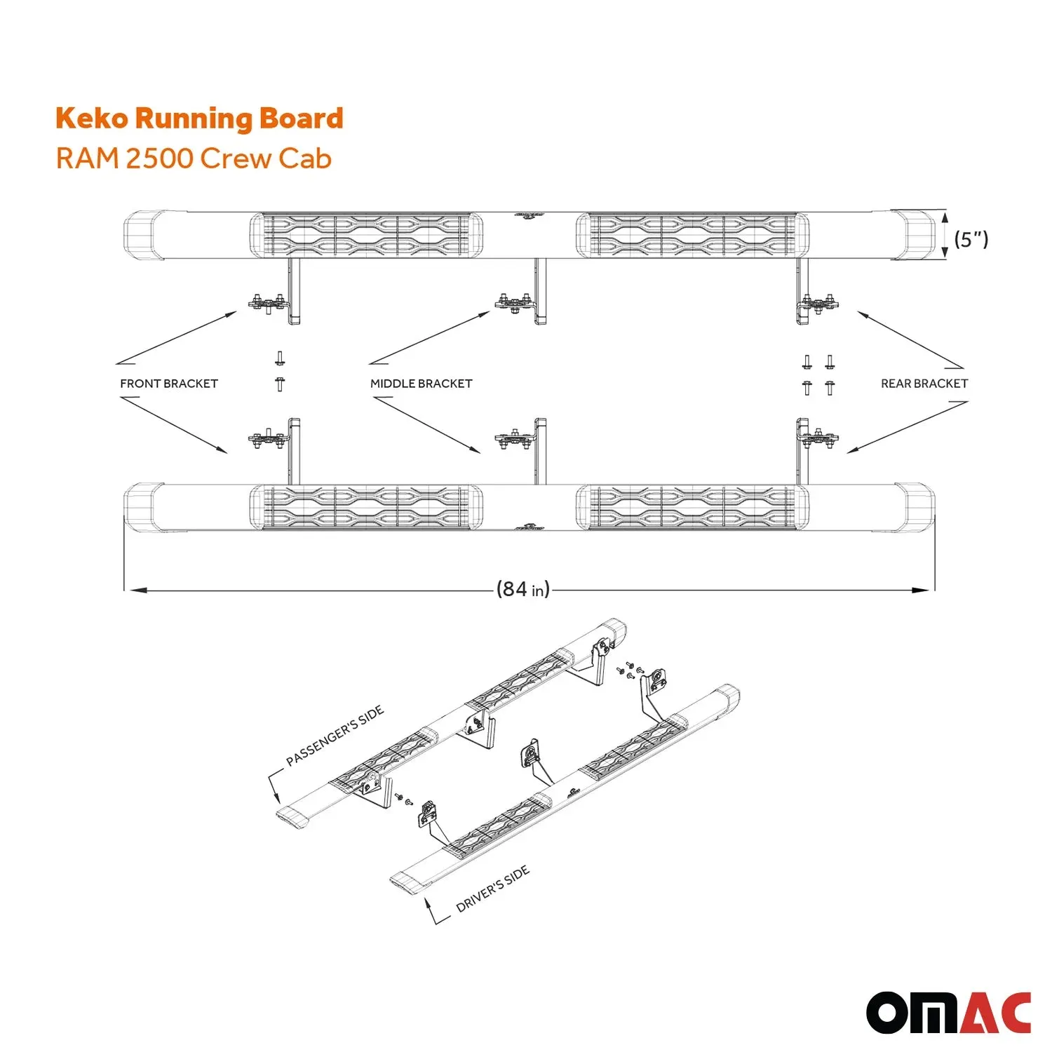 RAM 2500 Running Board Nerf Bar Side Step - Image 4