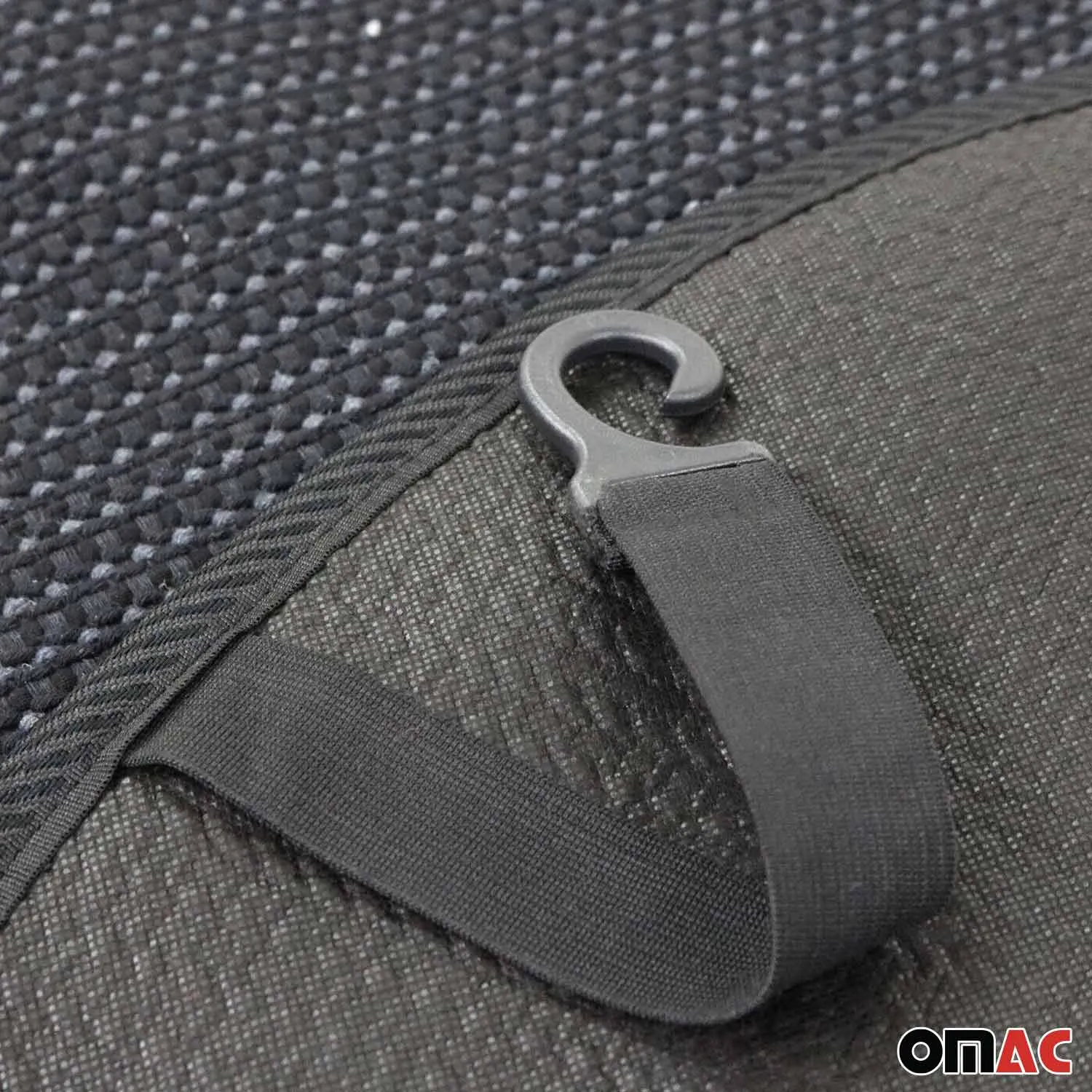 Chrysler Antiperspirant Front Seat Cover Pads Black Grey 2 Pcs - Image 8