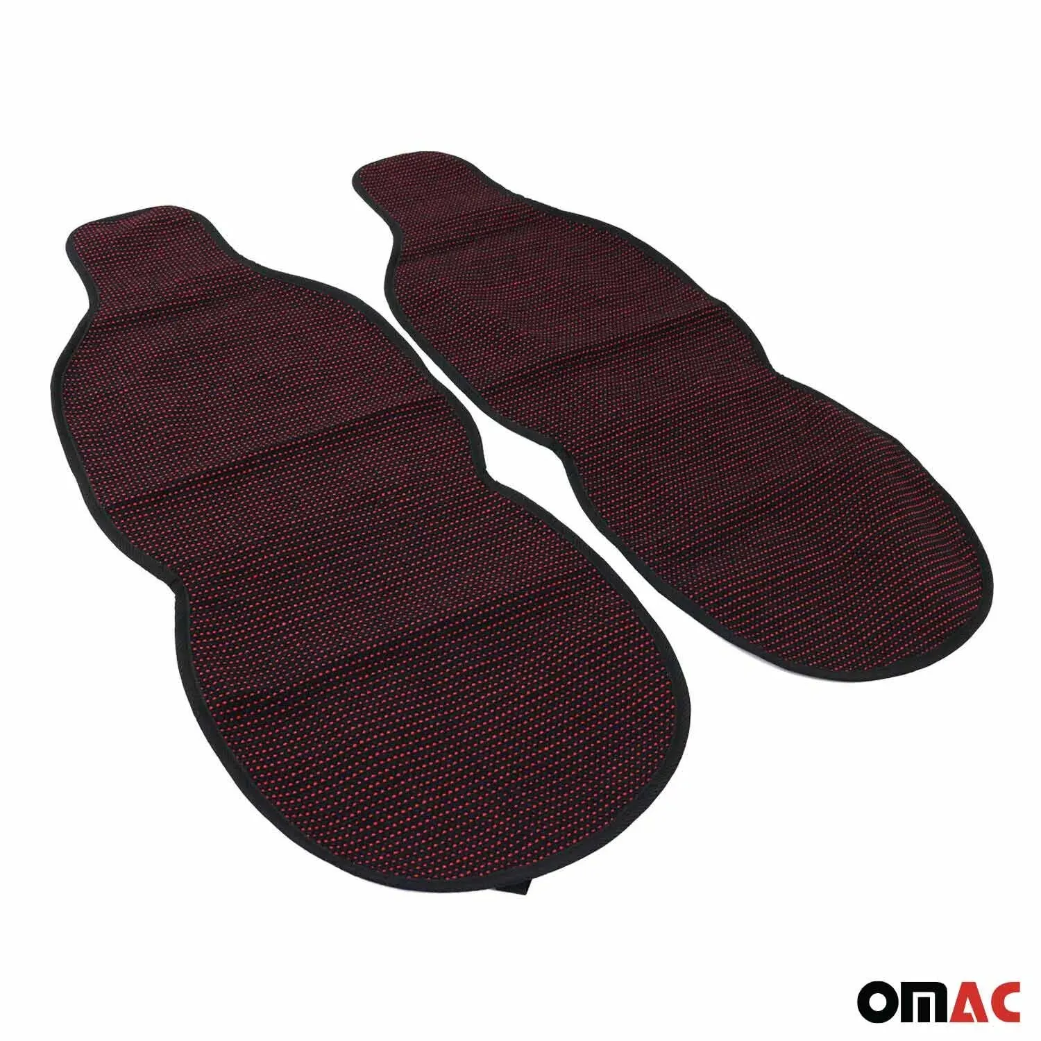 Dodge Antiperspirant Front Seat Cover Pads Black Red 2 Pcs - Image 4