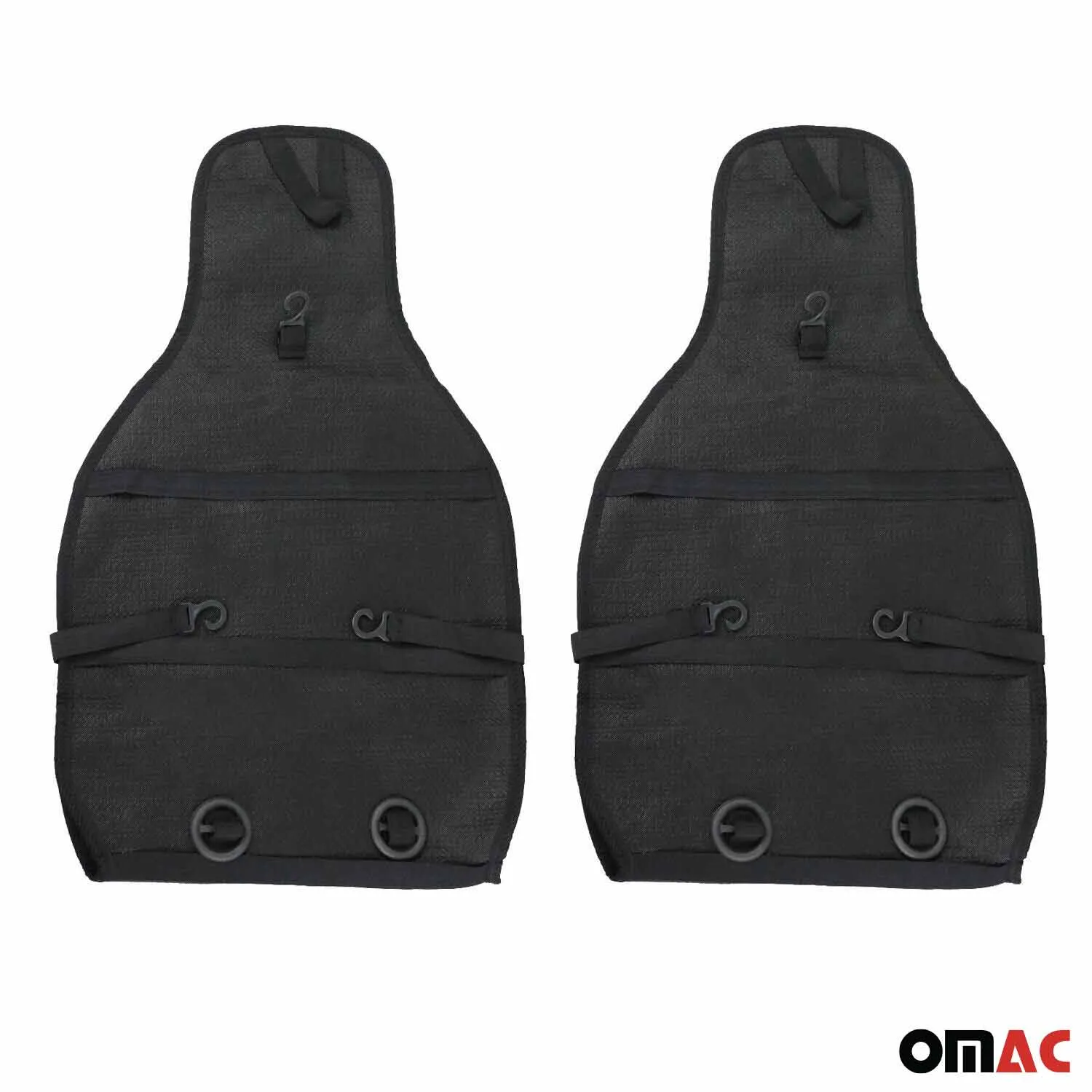 Hyundai Antiperspirant Front Seat Cover Pads Black Grey 2 Pcs - Image 7