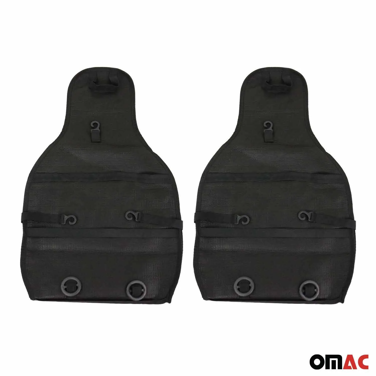 Hyundai Antiperspirant Front Seat Cover Pads Black Red 2 Pcs - Image 7