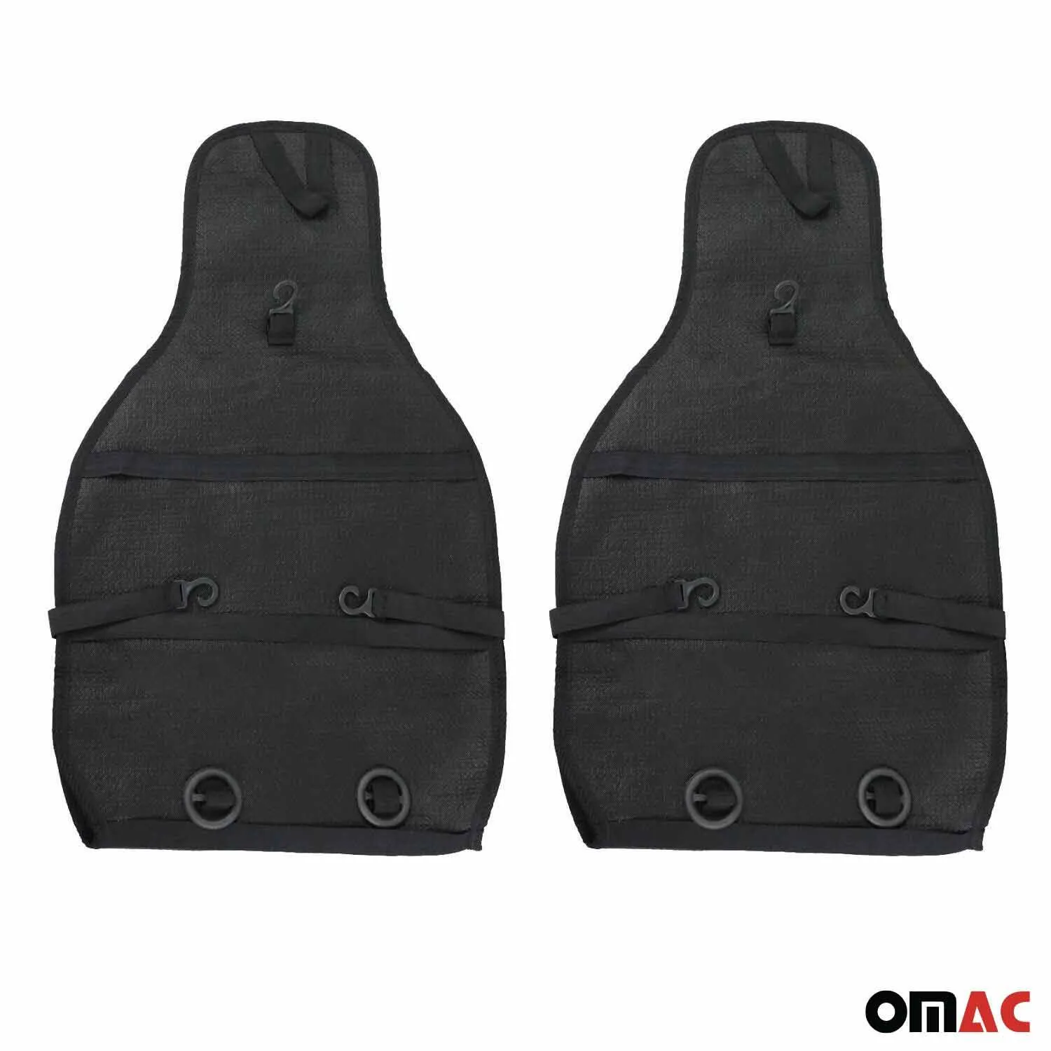 Lincoln Antiperspirant Front Seat Cover Pads Black Grey 2 Pcs - Image 7