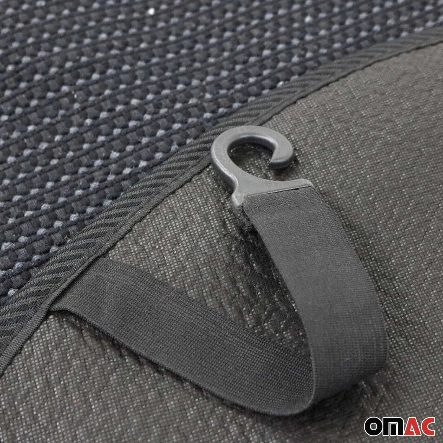 Lincoln Antiperspirant Front Seat Cover Pads Black Grey 2 Pcs - Image 8