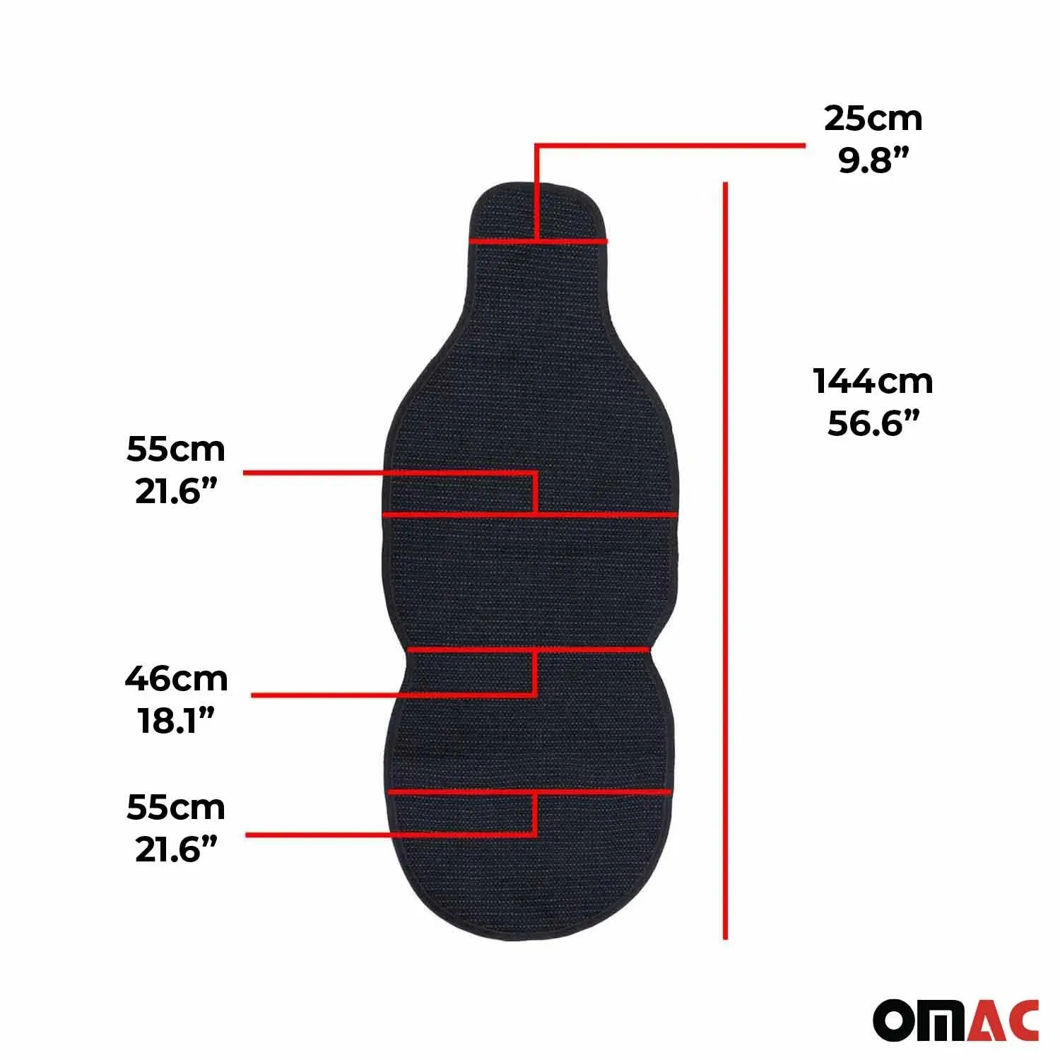 Nissan Antiperspirant Front Seat Cover Pads Black Grey 2 Pcs - Image 3