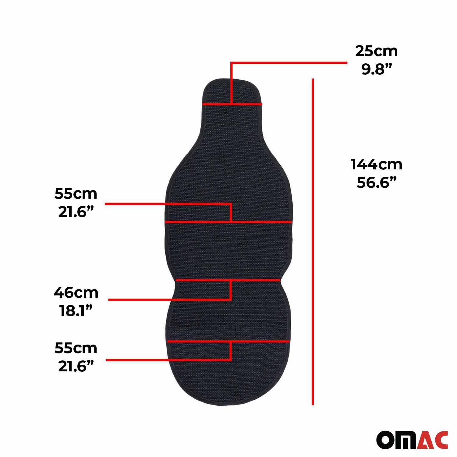 Tesla Antiperspirant Front Seat Cover Pads Black Grey 2 Pcs - Image 3