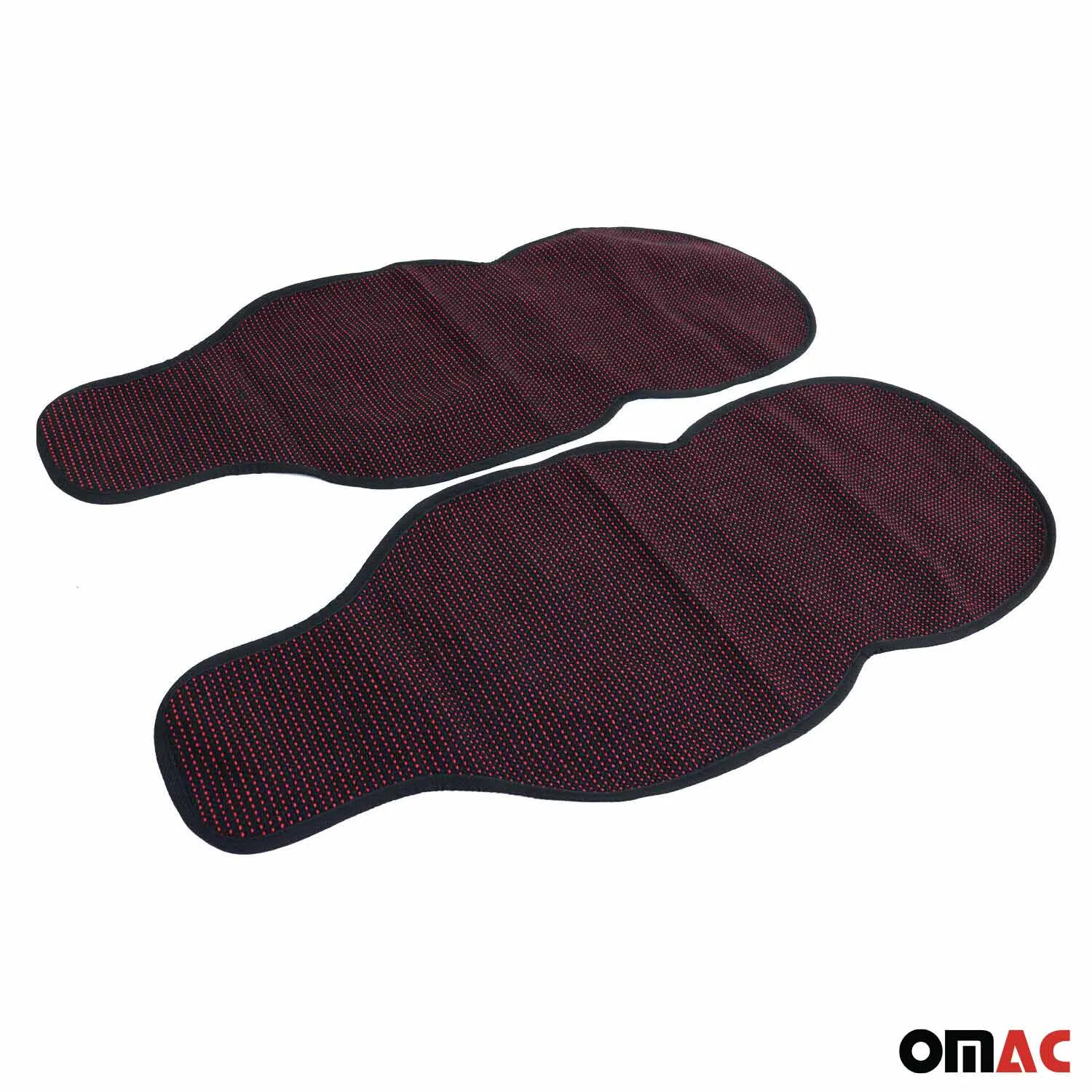 Tesla Antiperspirant Front Seat Cover Pads Black Red 2 Pcs - Image 5