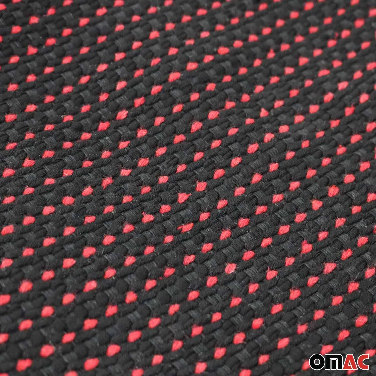 Toyota Antiperspirant Front Seat Cover Pads Black Red 2 Pcs - Image 6