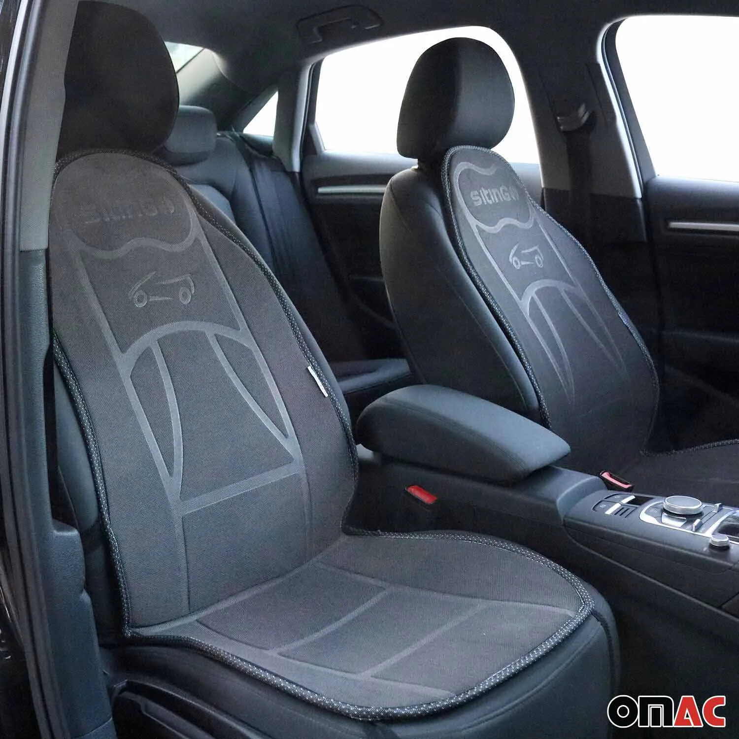 Dodge Car Seat Protector Cushion Cover Mat Pad Gray Gray 2 Pcs - Image 2