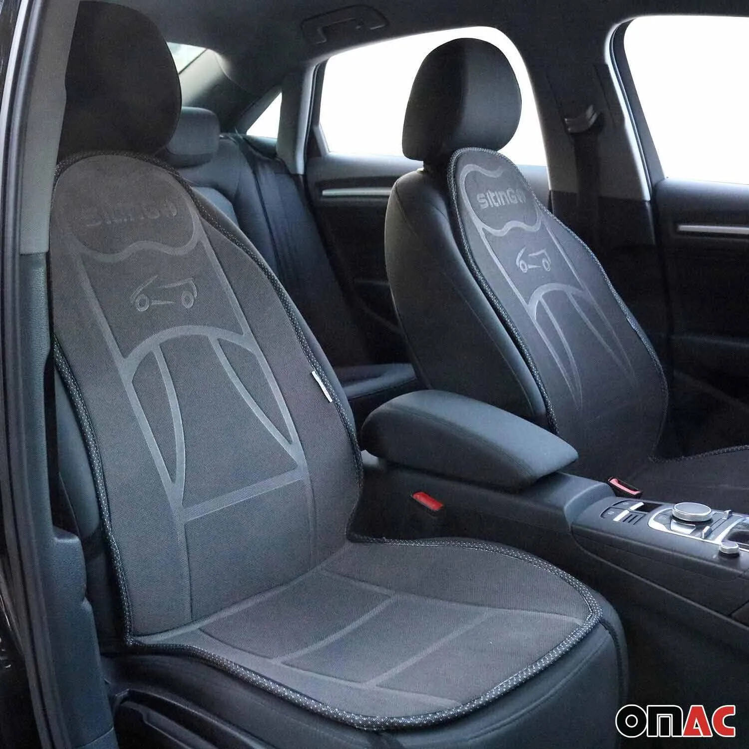 Kia Car Seat Protector Cushion Cover Mat Pad Gray Gray 2 Pcs - Image 2
