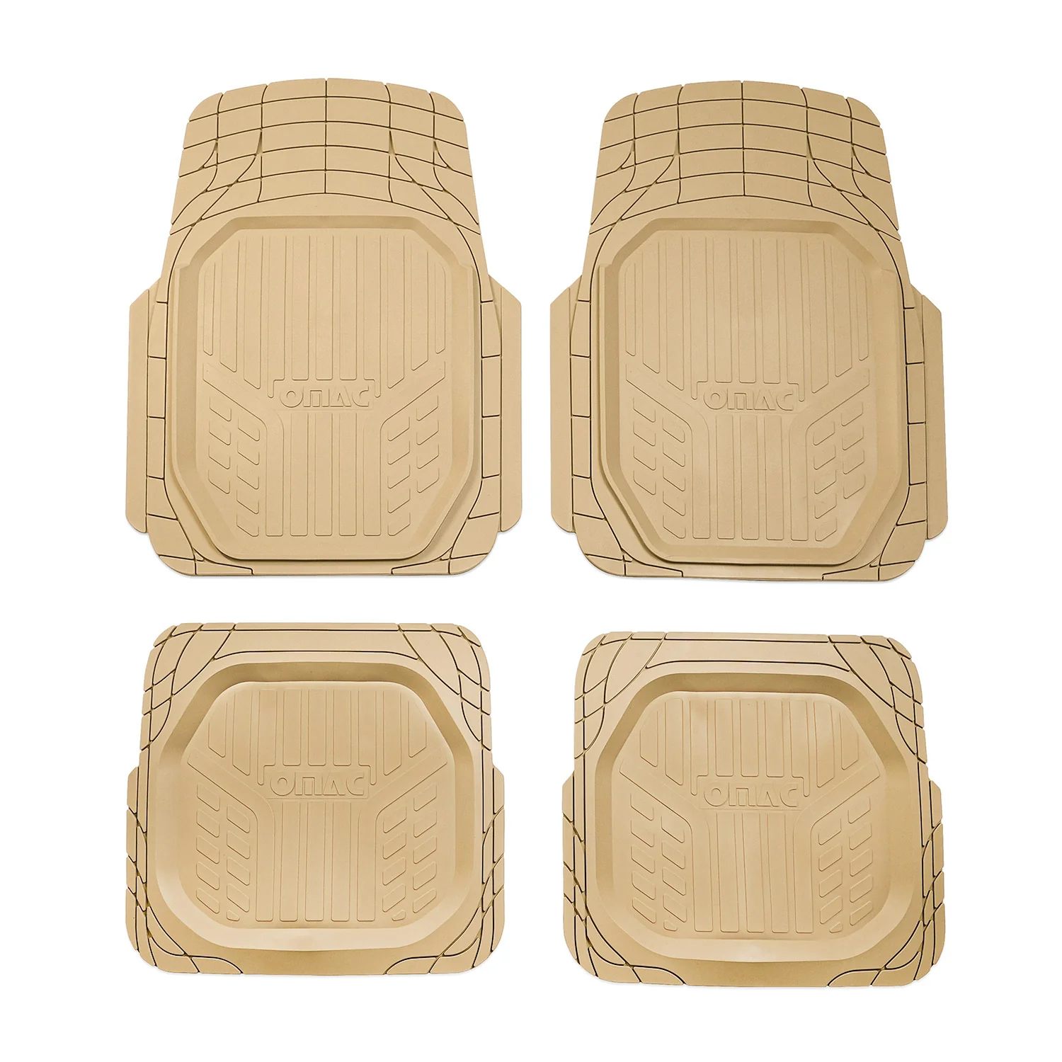 Alfa Romeo all models Heavy Duty Trim to fit Floor Mats Liner Tan All Weather 4Pcs