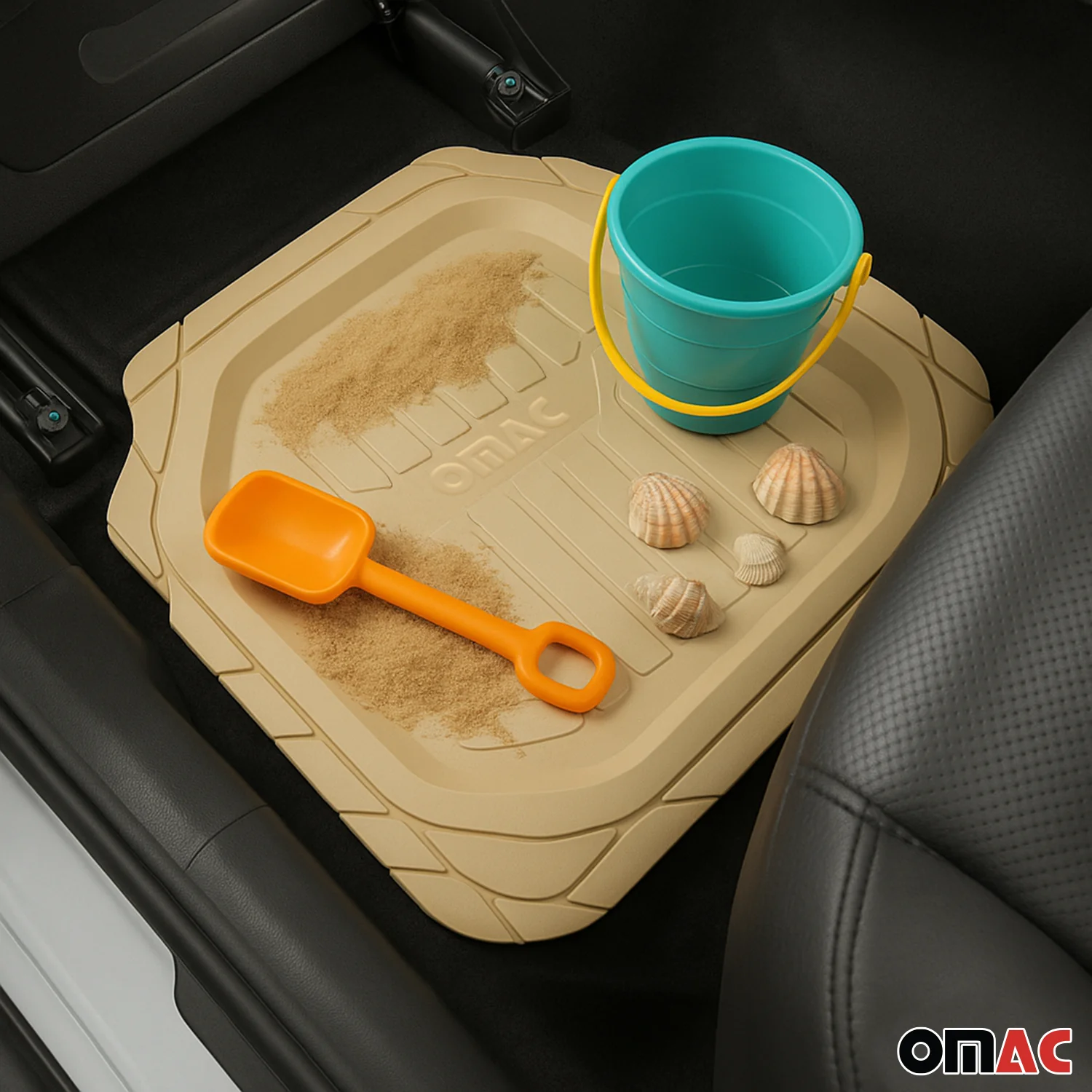 Land Rover Heavy Duty Trim to fit Floor Mats Liner Tan All Weather 4Pcs - Image 11