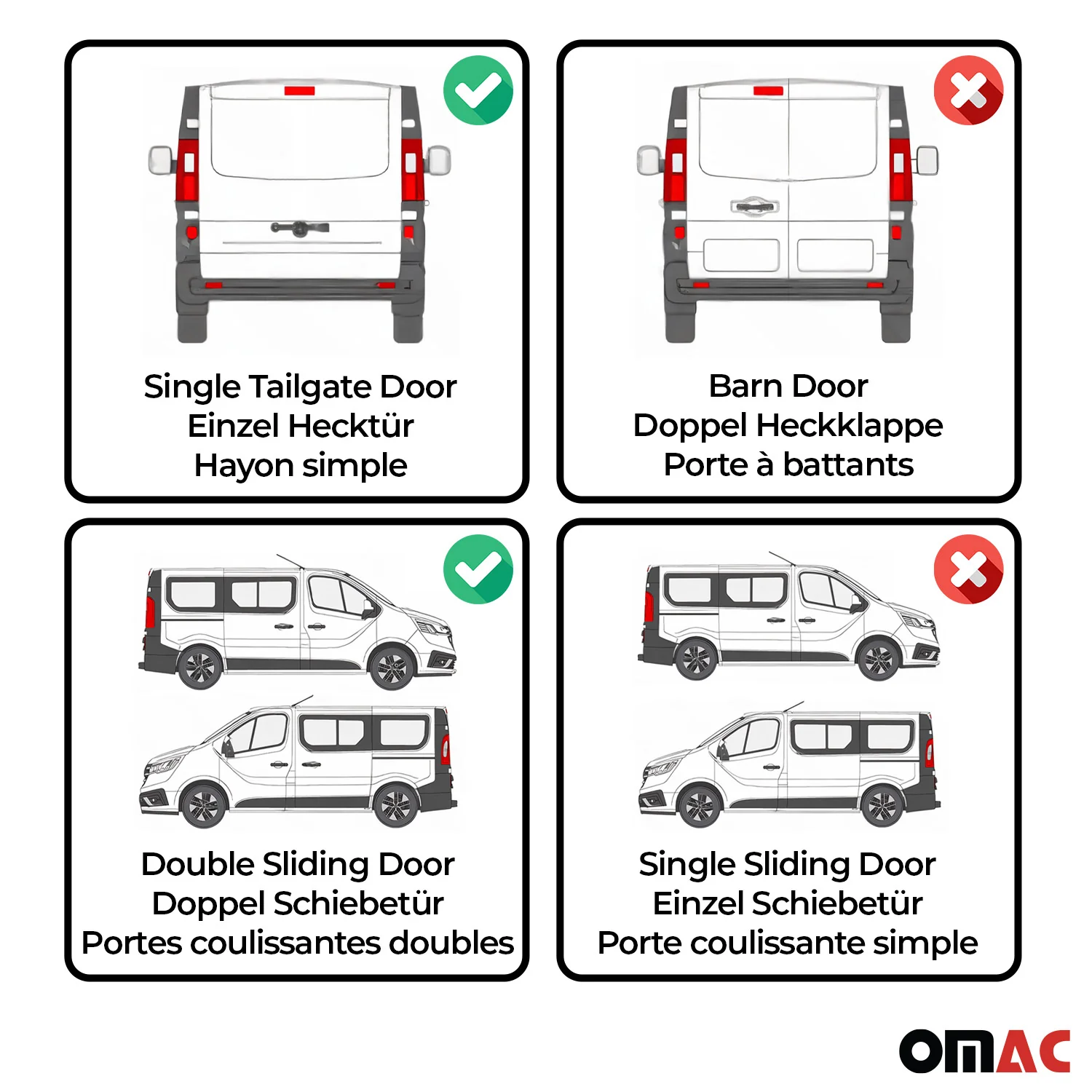 1992-2003 VW Eurovan Side Curtain Behind Driver 1x Sliding Door 1x Barn Door 1x - Image 4