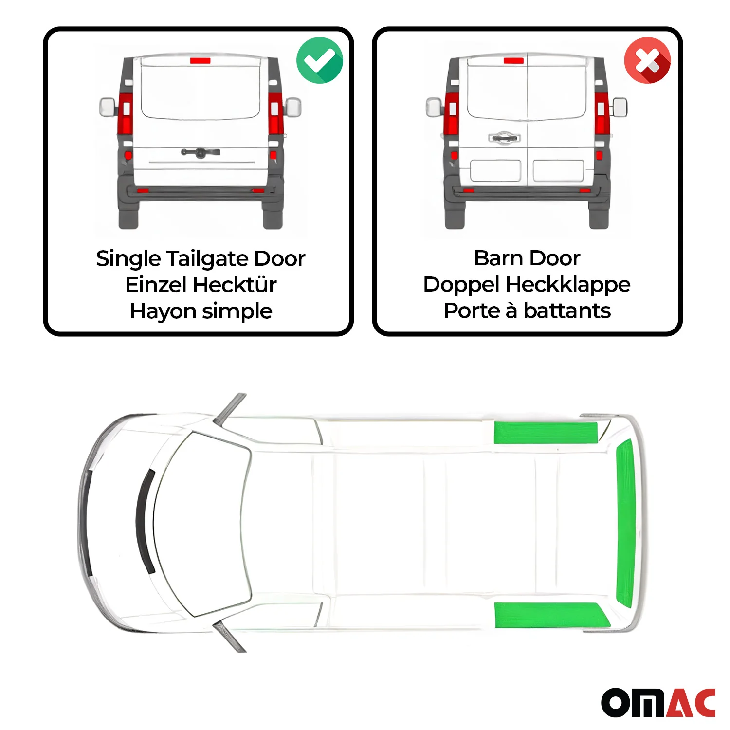 1992-2003 VW Eurovan Side Curtain Sliding Door 2x Rear Quarter L1 2x Barn Door - Image 4