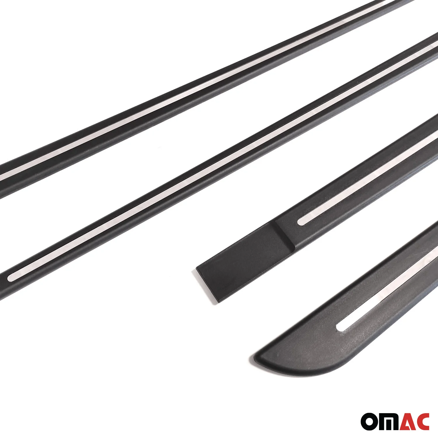 Mercedes Side Door Molding Trim Skirt Garnish Stainless Steel Chrome 4Pcs - Image 12