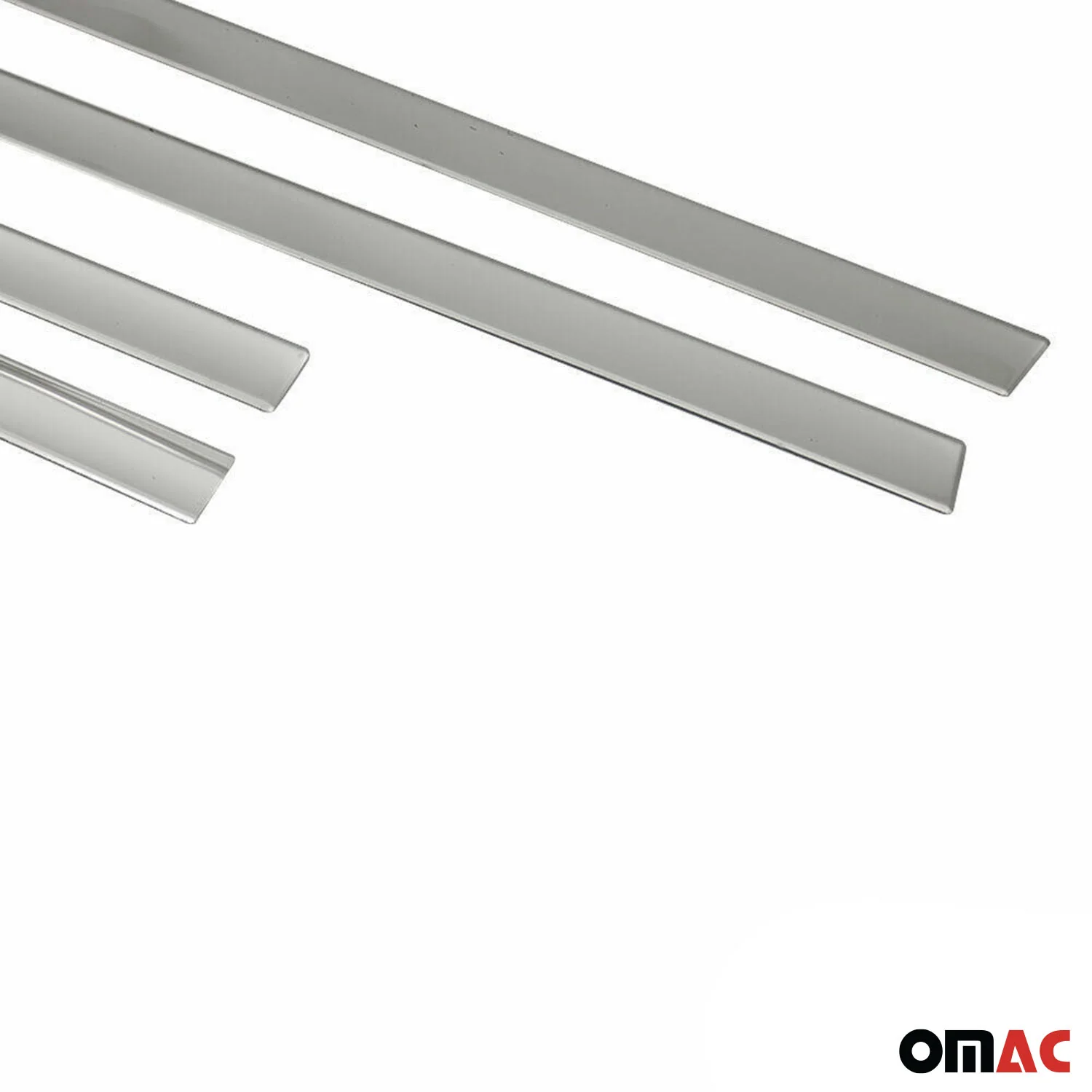 Chevrolet Side Door Molding Trim Skirt Garnish Stainless Steel Silver 4Pcs - Image 7