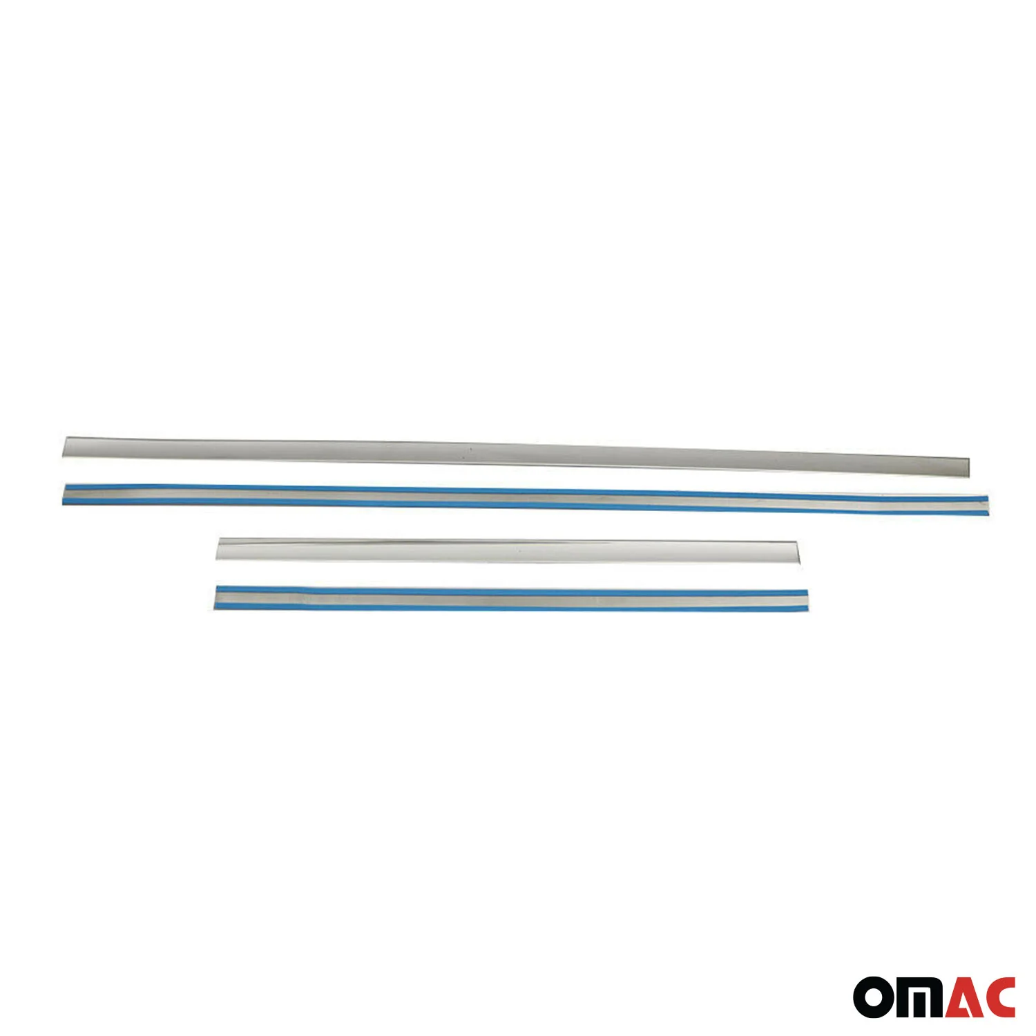 VW Side Door Molding Trim Skirt Garnish Stainless Steel Silver 4 Pcs - Image 8