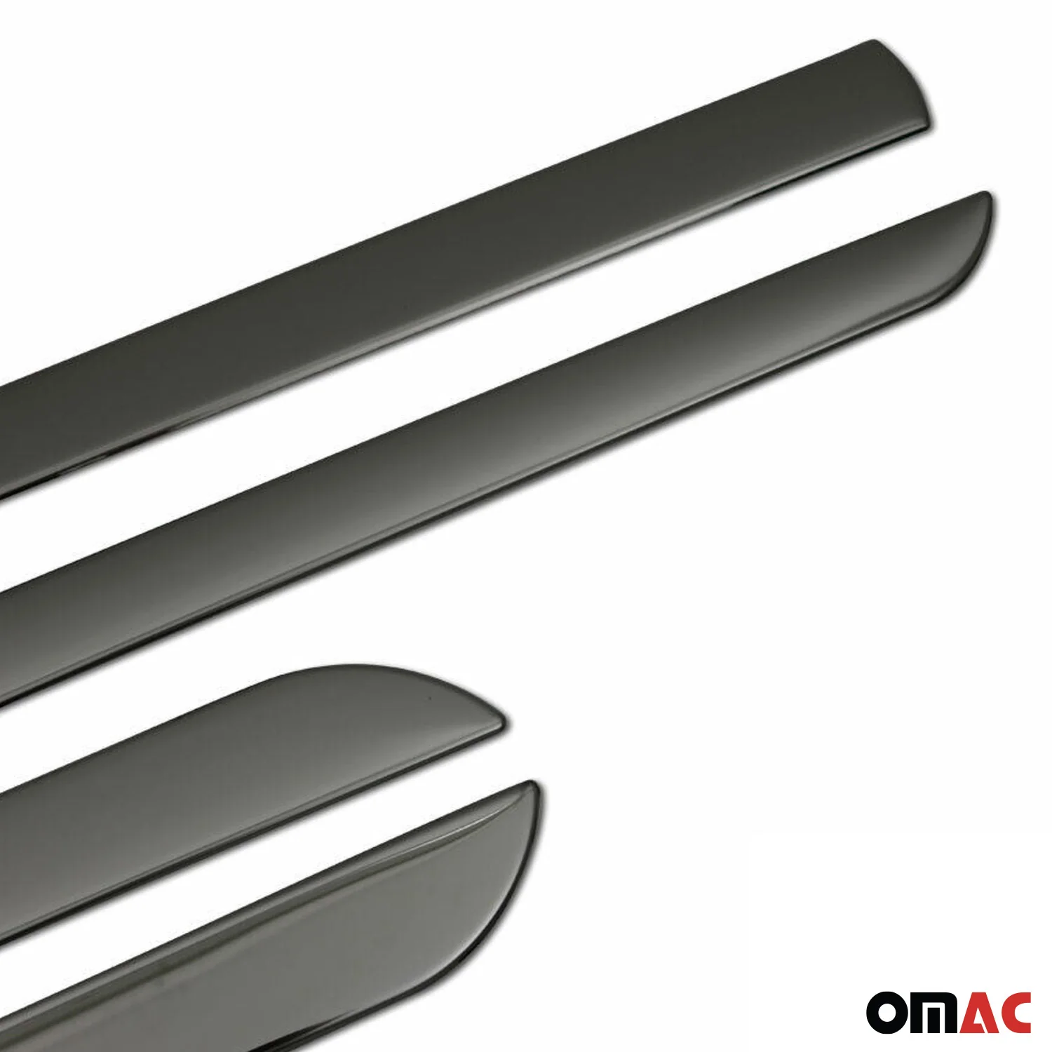 Mercedes Side Door Molding Trim Skirt Garnish Stainless Steel Dark 4Pcs - Image 9