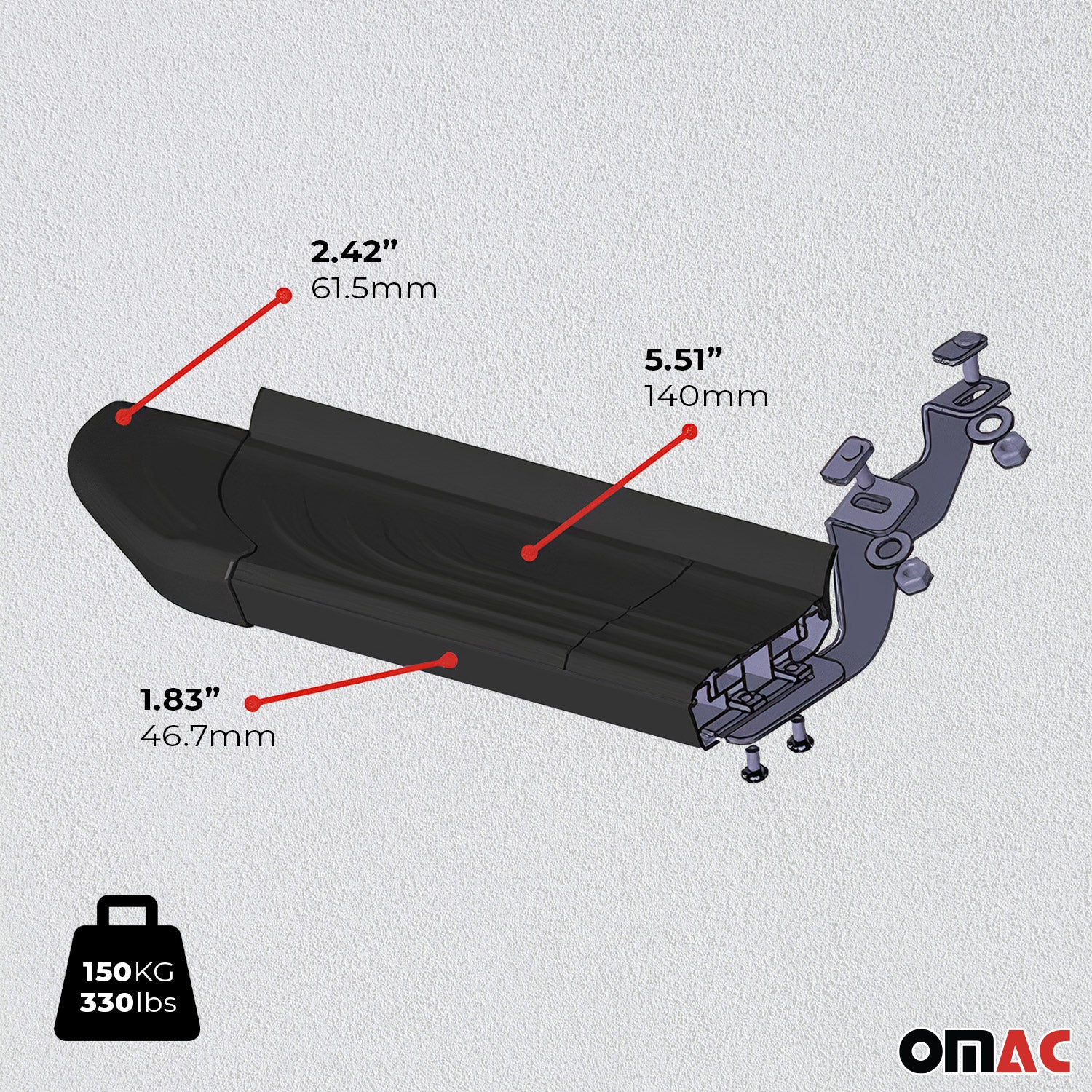 2018-2026 Volkswagen Atlas / Cross Sport / Teramont Nerf Bar Side Step Running Boards 2x - Image 7