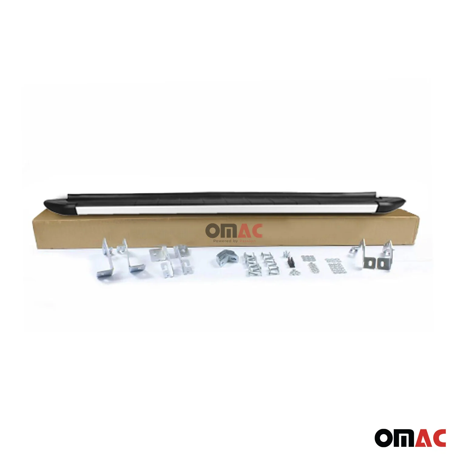 2019-2023 Ford Ranger Double Cab Running Boards Side Steps Silver & Black - Image 6