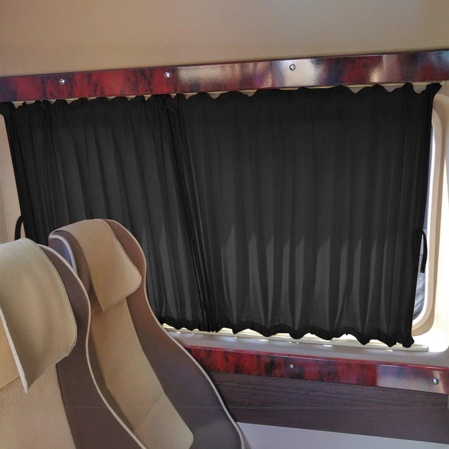 2006-2018 Mercedes Sprinter W906 L3 Long WB Side Window Curtain Black 14x - Image 2