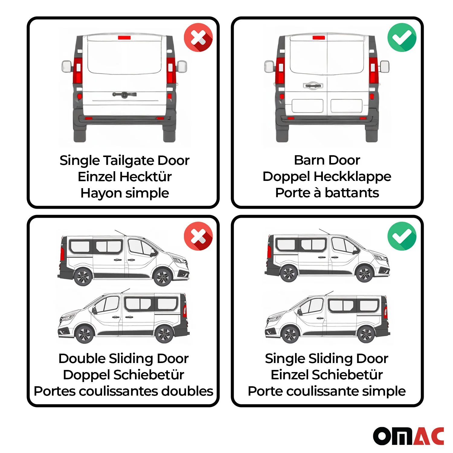 1992-2003 VW Eurovan L1 SWB Side Window Curtain Sunshade 1x Sliding Door 1x Barn Door - Image 4