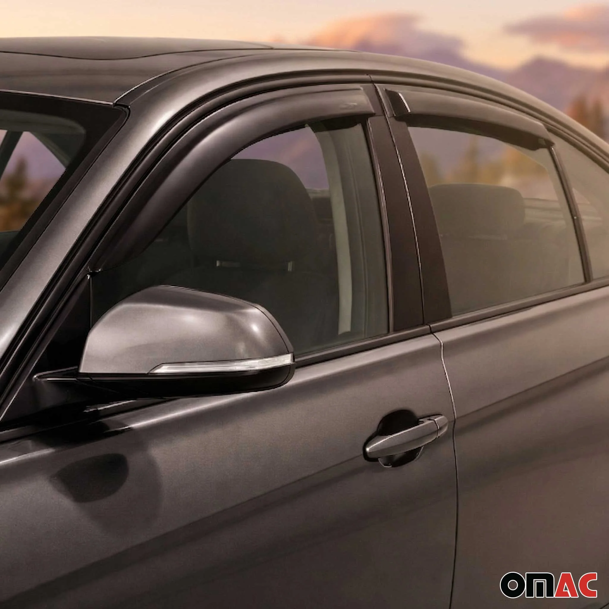 2012-2019 BMW 3 Series F30 Sedan Window Visor Vent Rain Deflector 4Pcs Smoke - Image 6