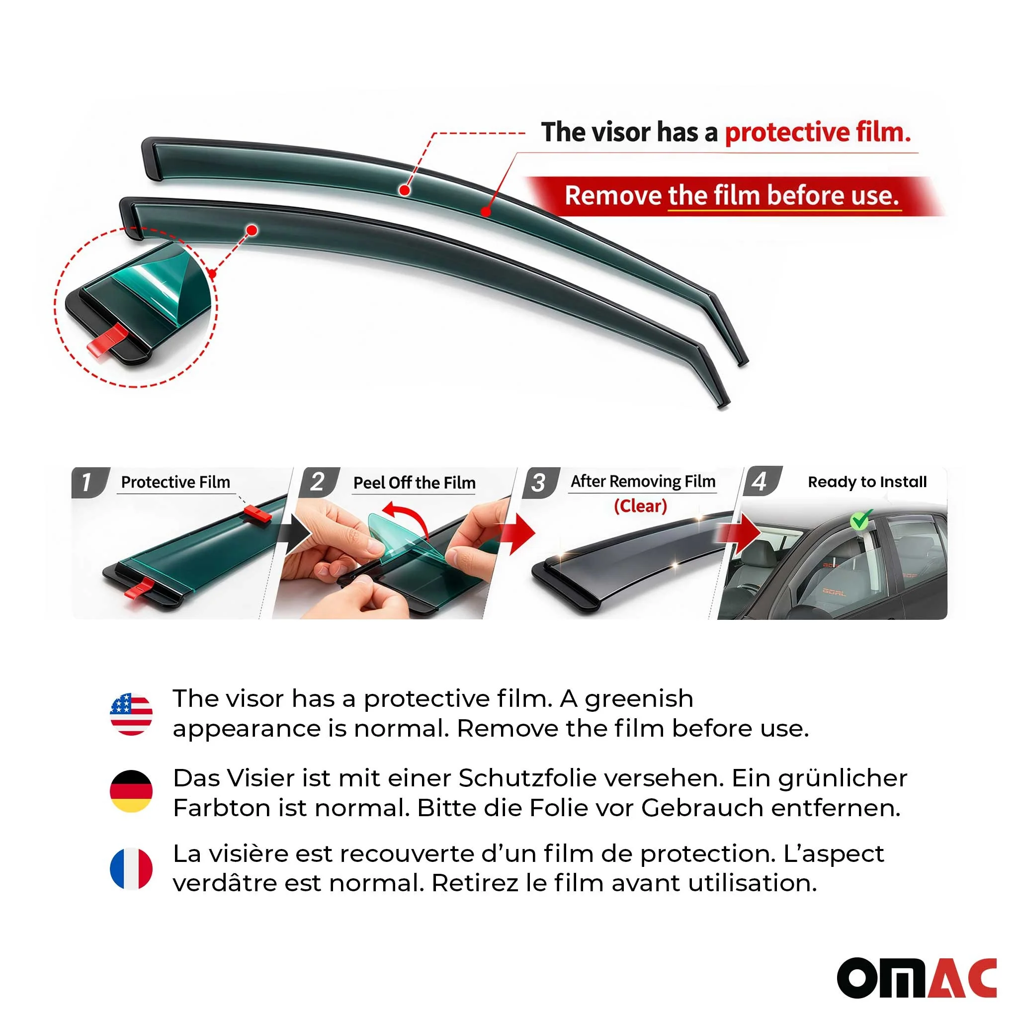 1997-2003 BMW 5 Series E39 Sedan Wagon Window Visor Vent Rain Deflector 2Pcs Smoke - Image 7