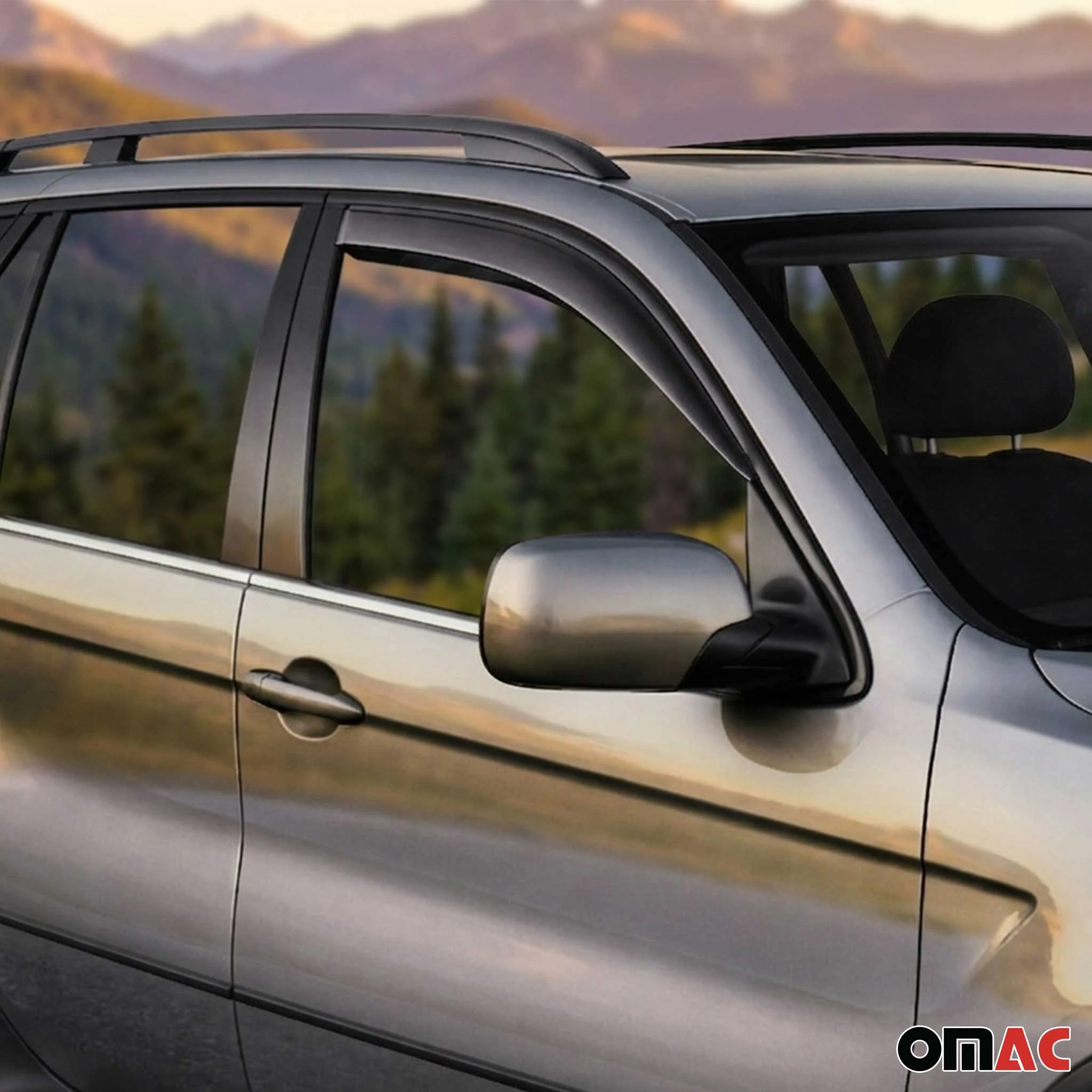 2000-2006 BMW X5 E53 Window Visor Vent Rain Deflector 2Pcs Smoke - Image 6