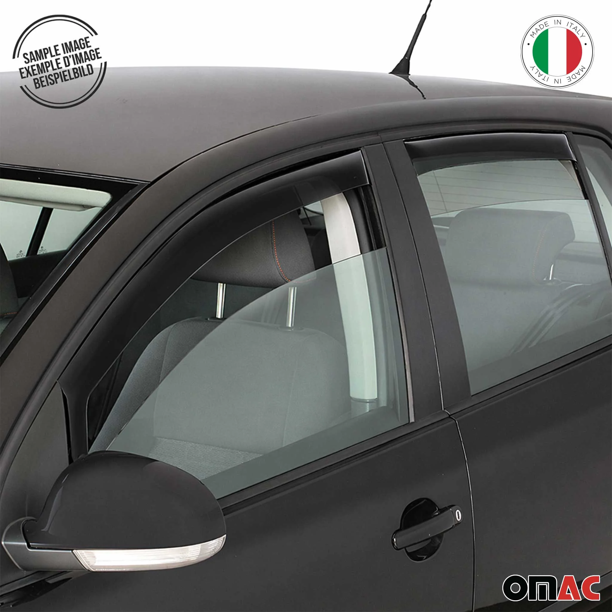 2016-2018 Fiat 500X Window Visor Vent Rain Deflector 4Pcs Smoke - Image 8