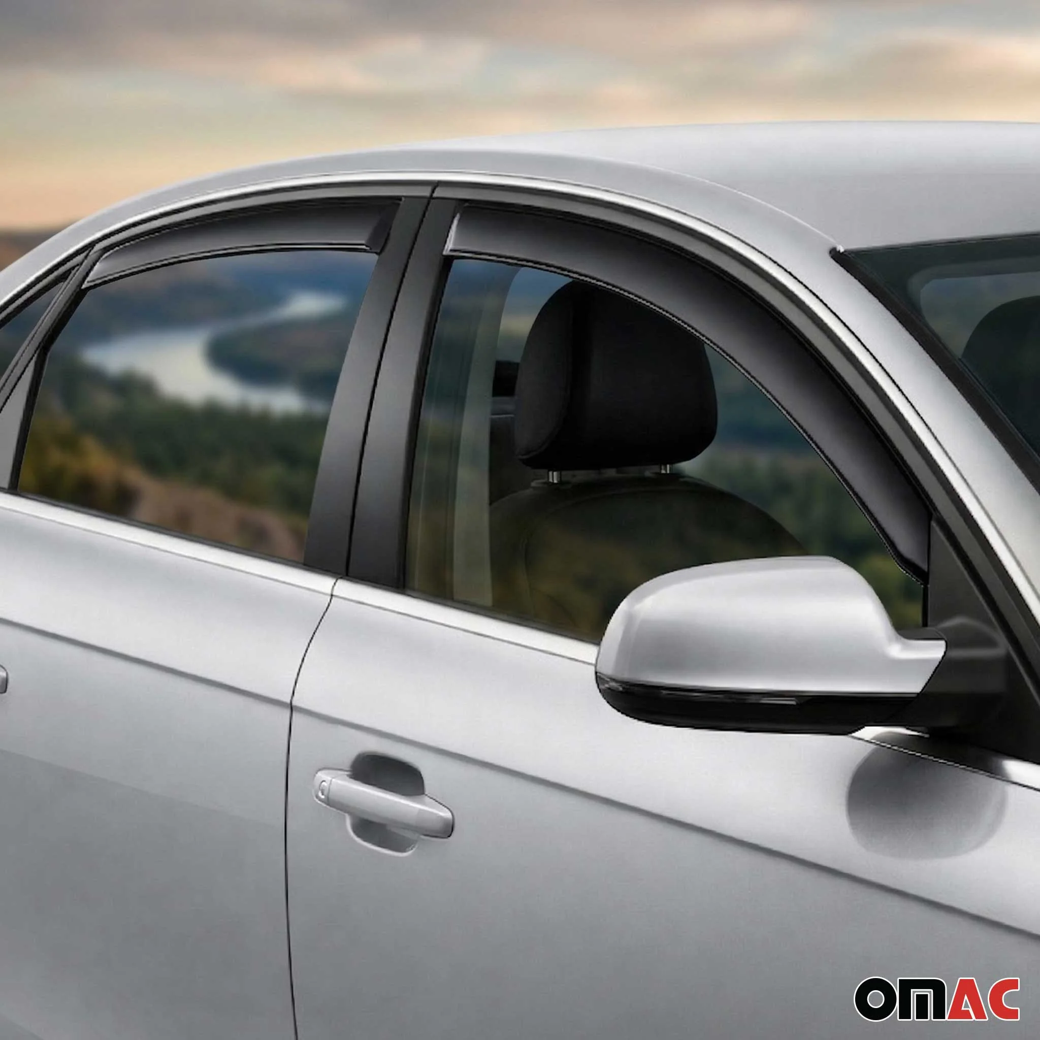 2009-2016 Audi A4 S4 Sedan Window Visor Vent Rain Deflector 4Pcs Smoke - Image 6