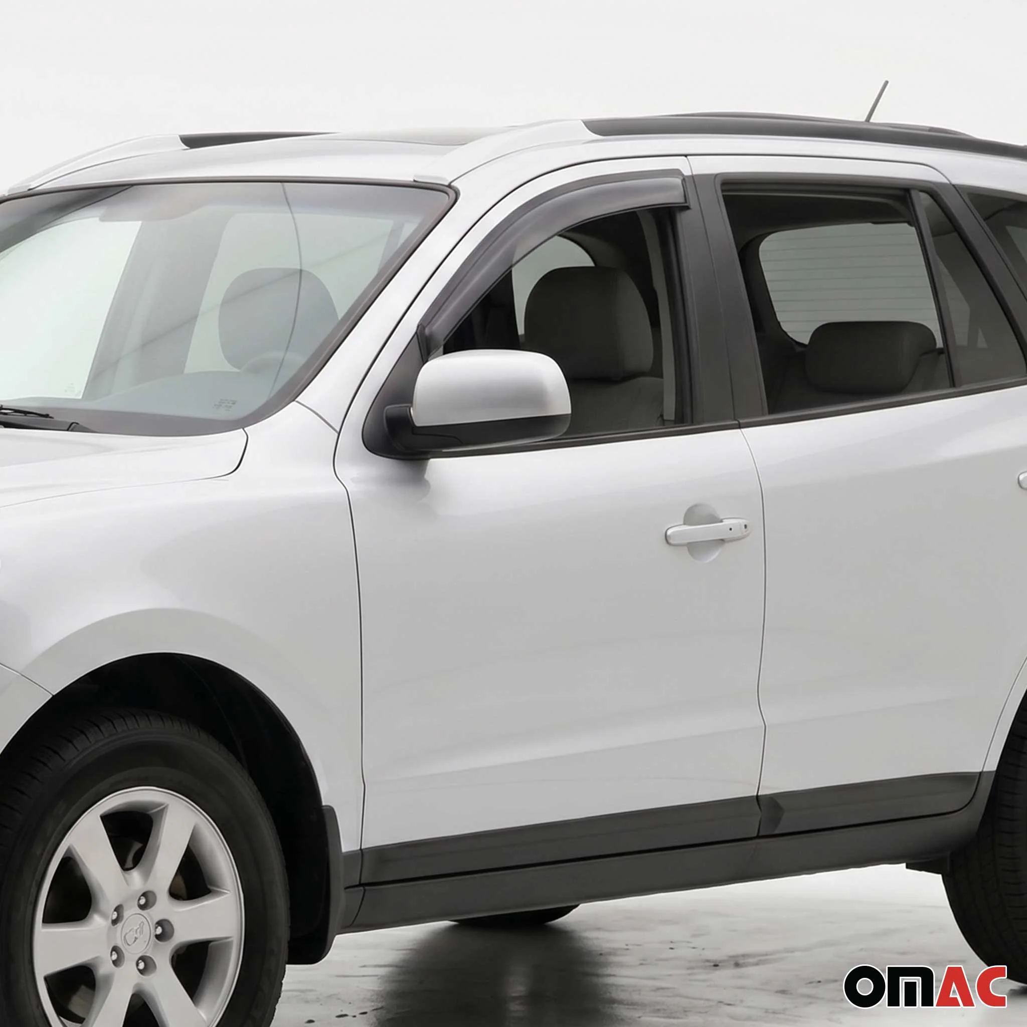 2007-2012 Hyundai Santa Fe Window Visor Vent Rain Deflector 2Pcs Smoke - Image 6