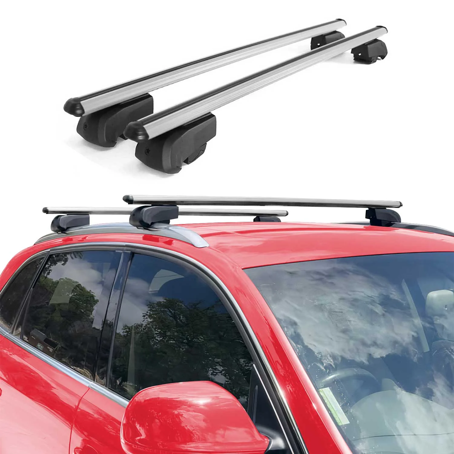 2016-2022 Honda HR-V Roof Rack Cross Bars Silver - Image 2