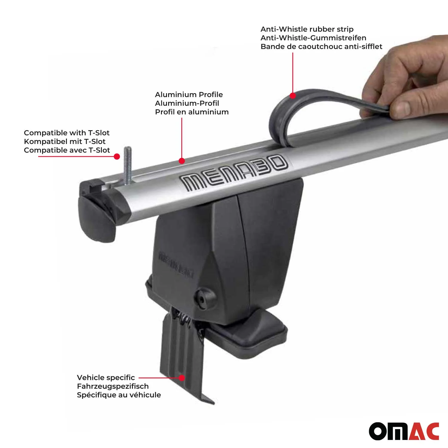 2019-2026 GMC Sierra 1500 2500HD 3500HD / Sierra EV Roof Rack Cross Bars Silver - Image 5