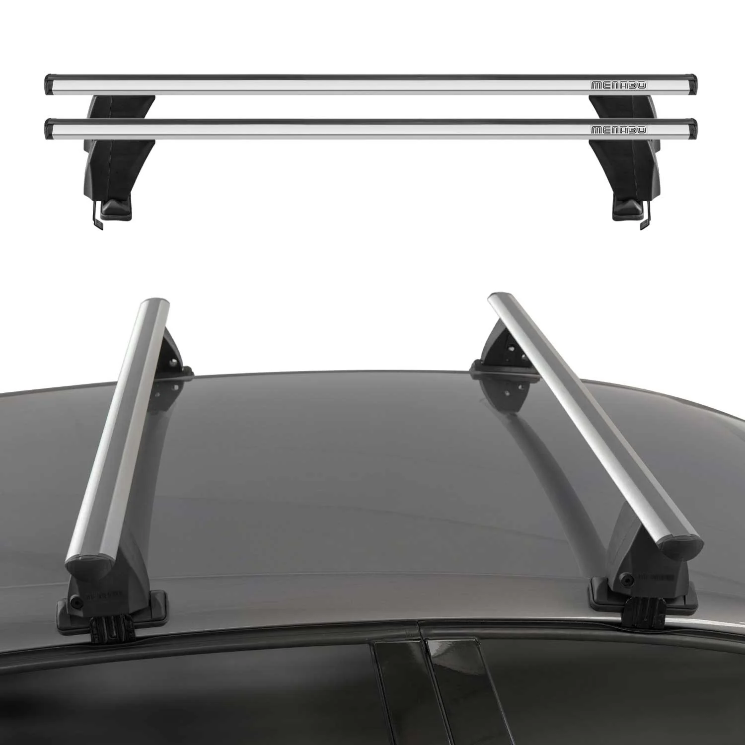 2018-2024 Toyota Camry Roof Rack Cross Bars Silver - Image 2