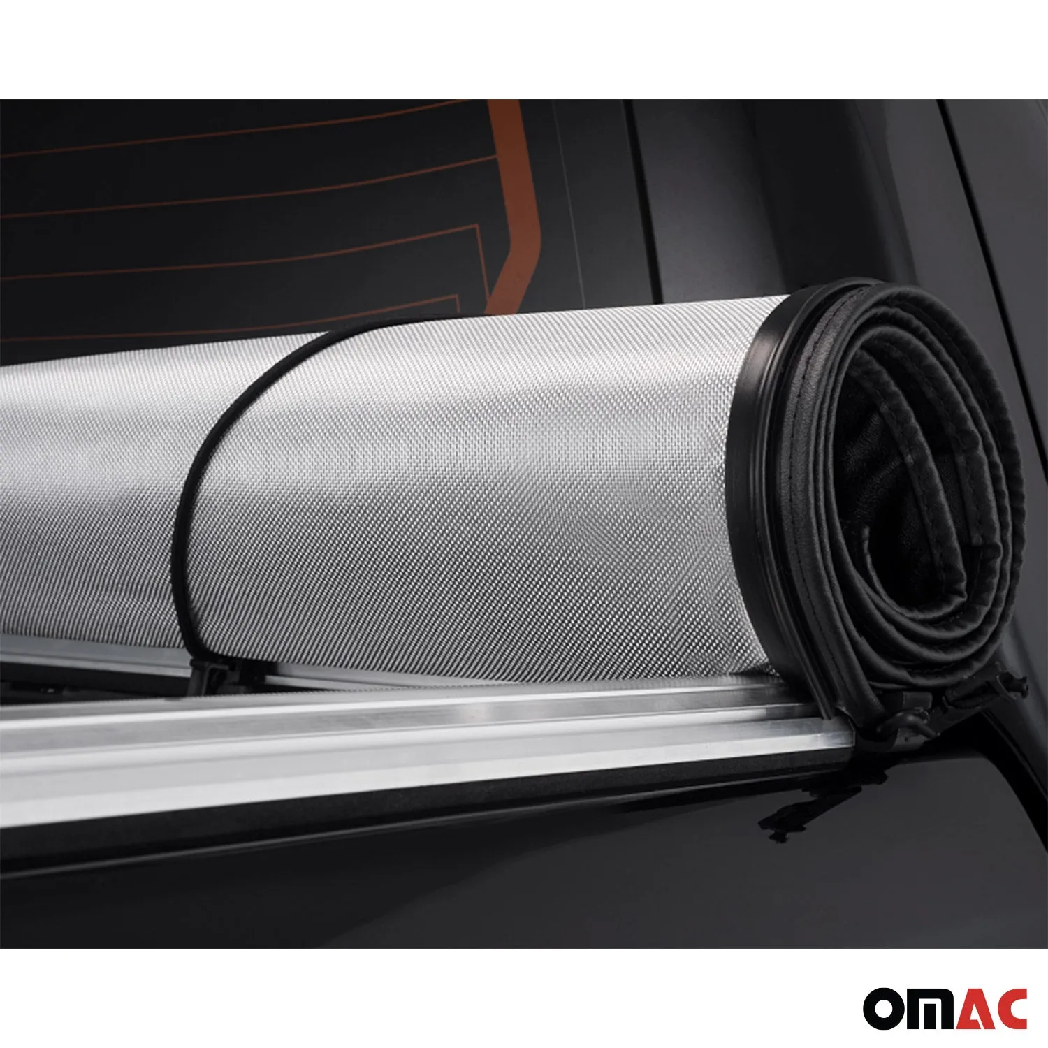 2022-2024 Ford Maverick Soft Roll-Up Tonneau Cover Foldable Silver - Image 4