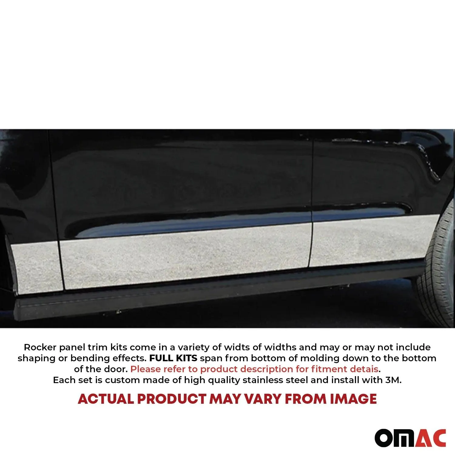 1992-1999 Chevrolet Silverado Crew Short Stainless Rocker Panel Trim 12 Pcs - Image 2