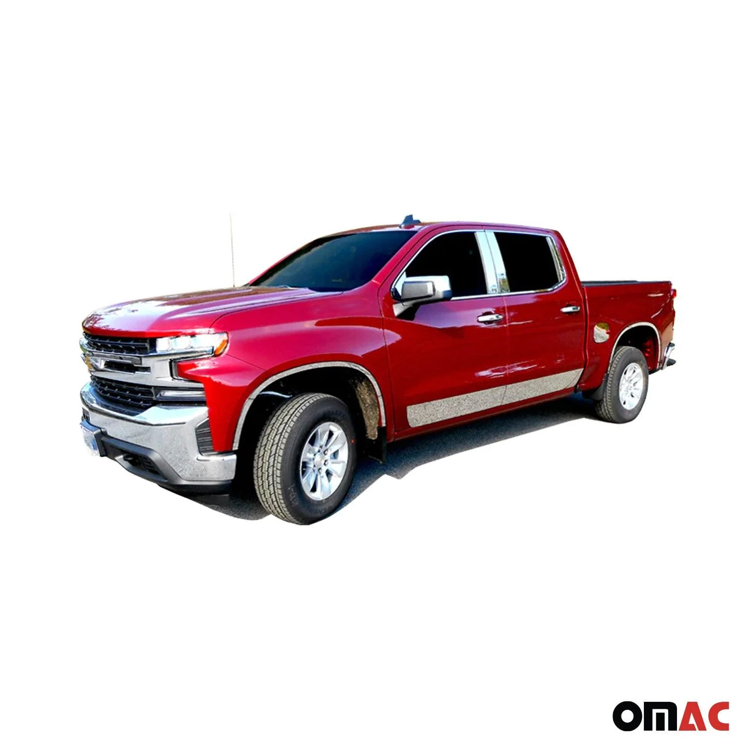 2019-2025 Chevrolet Silverado Stainless Steel Pillar Trim 10 Pcs - Image 4